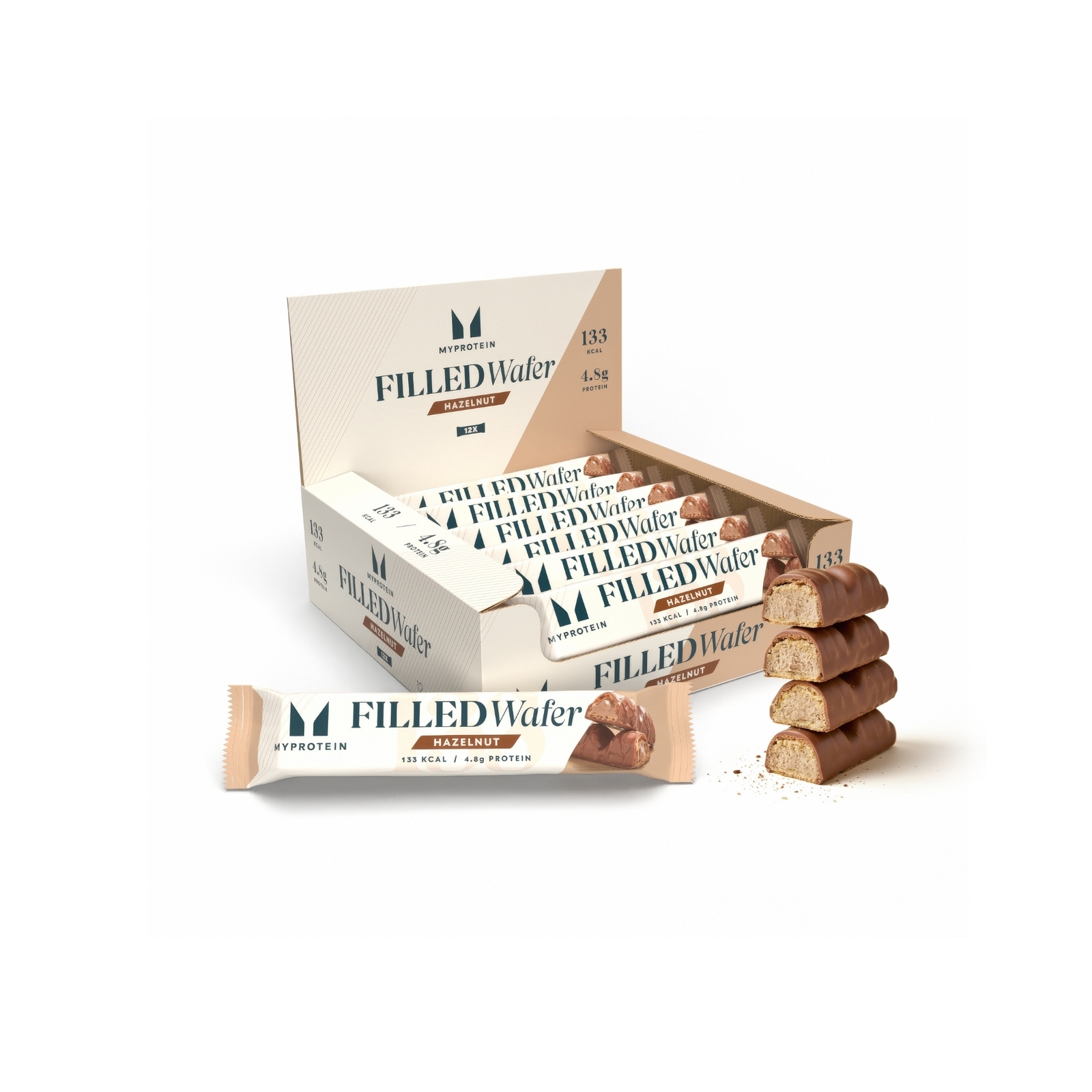 Myprotein UK MyProtein Filled Protein Wafer - 12x24g - Hazelnut