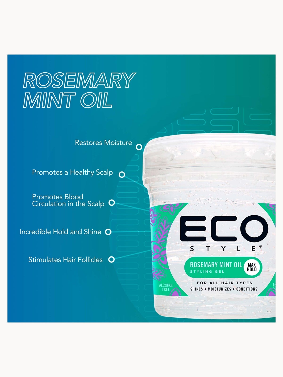 Eco Style Rosemary Mint Styling Gel 473ml 4