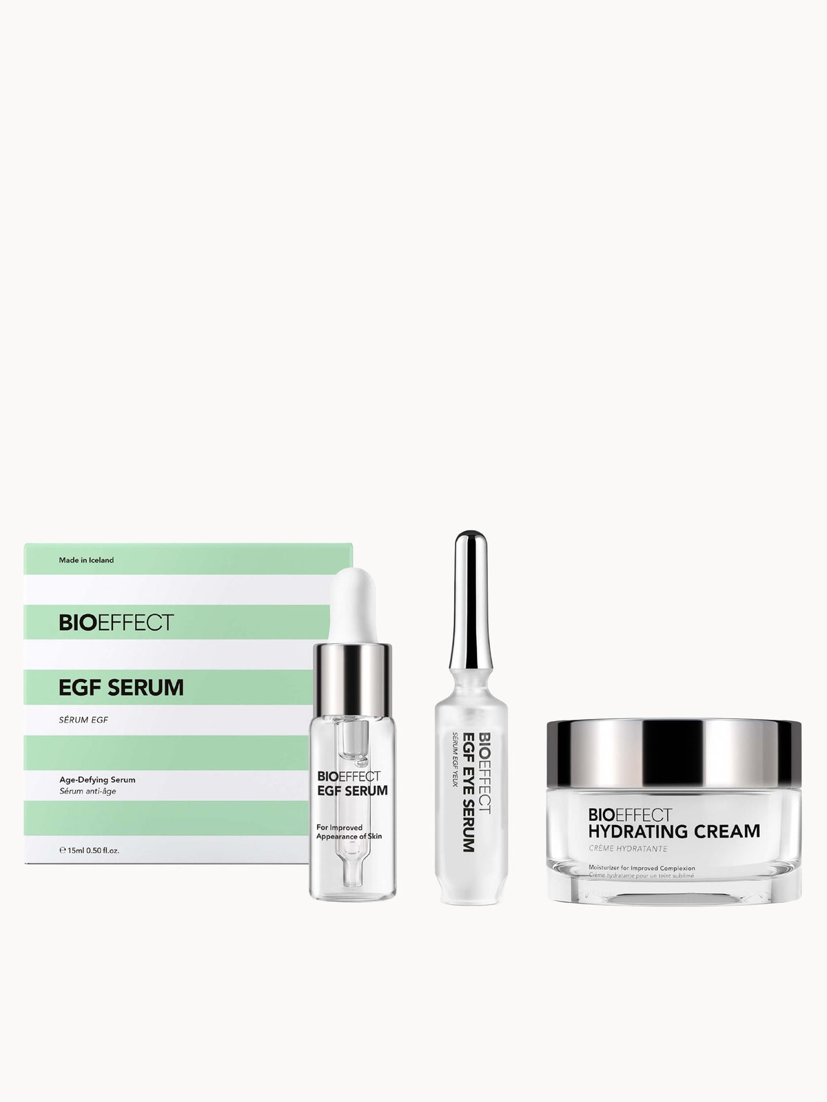 BIOEFFECT EGF Prevent Set including EGF Serum, EGF Eye Serum and Hydrating Cream 50ml