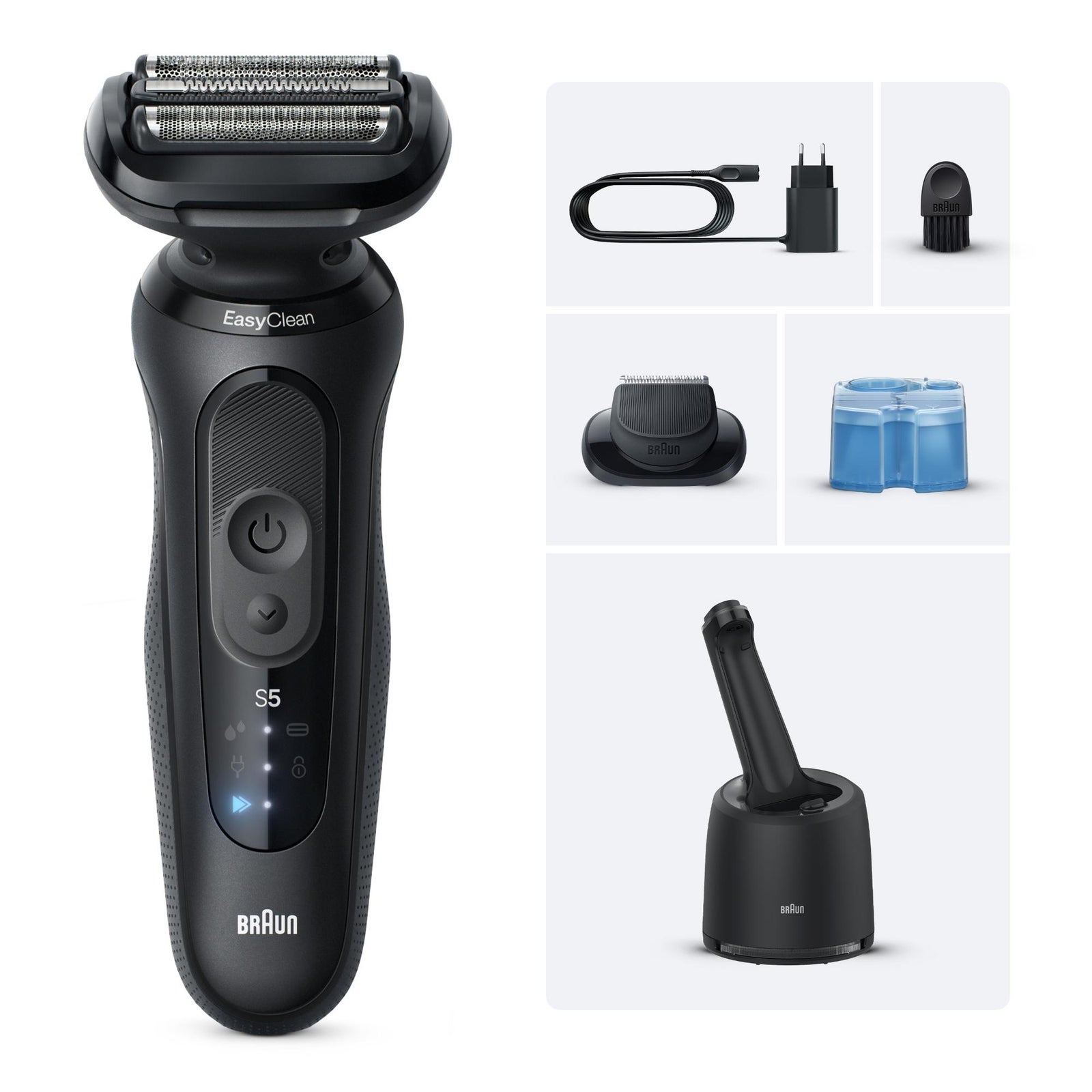 Image of Braun Series 5 Electric Shaver 52-N7200cc Black Men