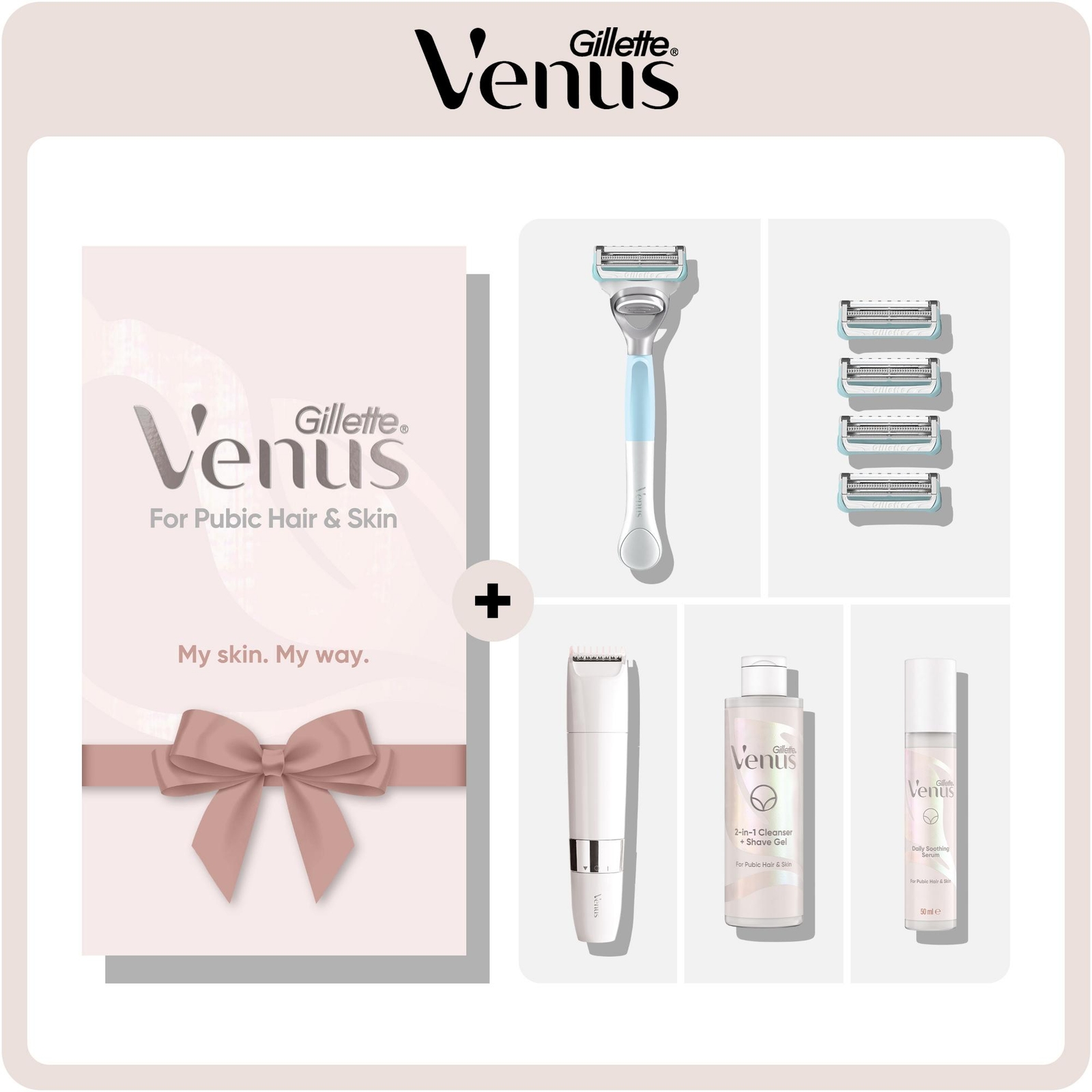 Gillette Venus Pubic Hair and Skin Care Gift Set Gillette Venus Pubic Hair and Skin Care Gift Set