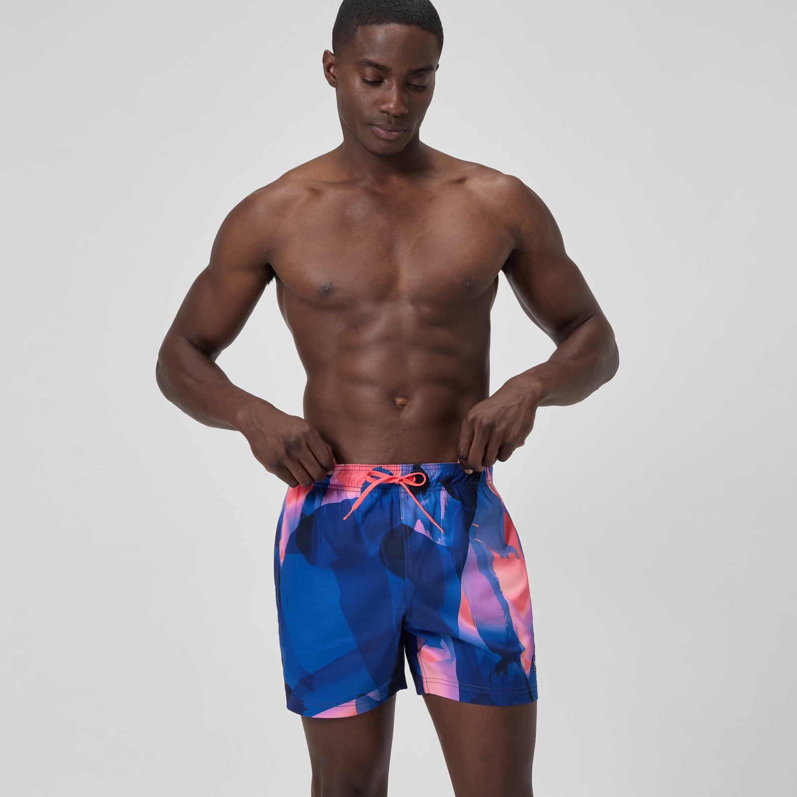 Men's Printed 16'' Redondo Edge Swim Shorts Blue/Pink