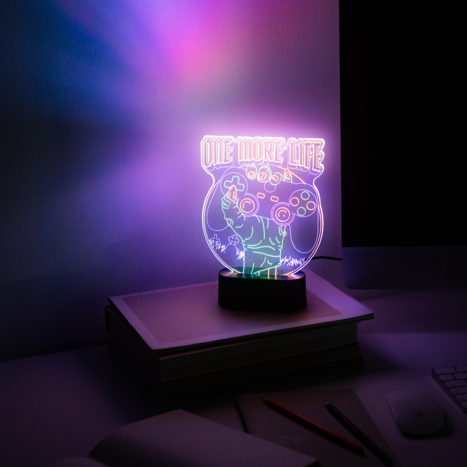 Gameration One More Life Led Table Lamp Gameration One More Life Led Table Lamp