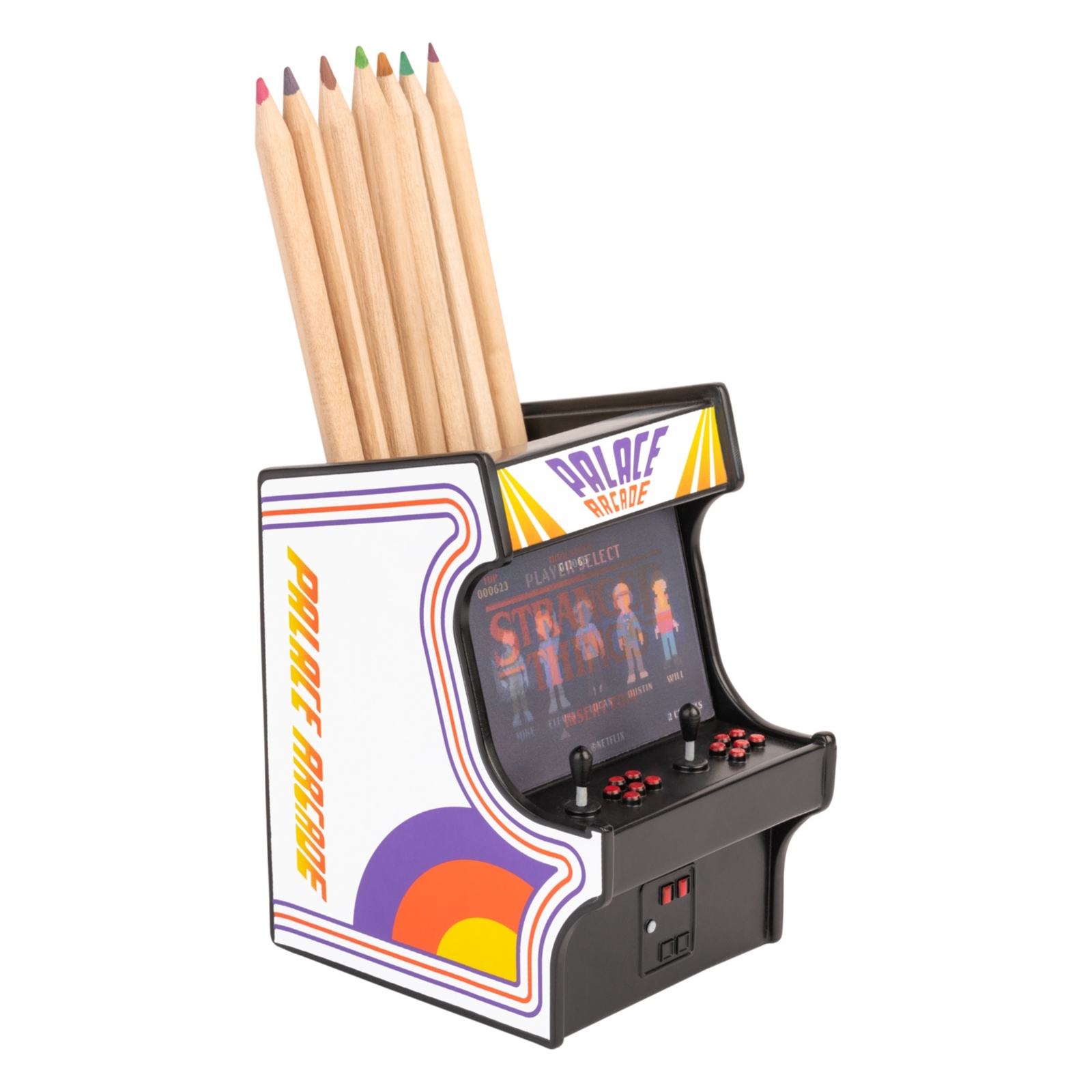 Click to view product details and reviews for Stranger Things Palace Arcade Pen Holder. Click to view product details and reviews for Stranger Things Palace Arcade Pen Holder.