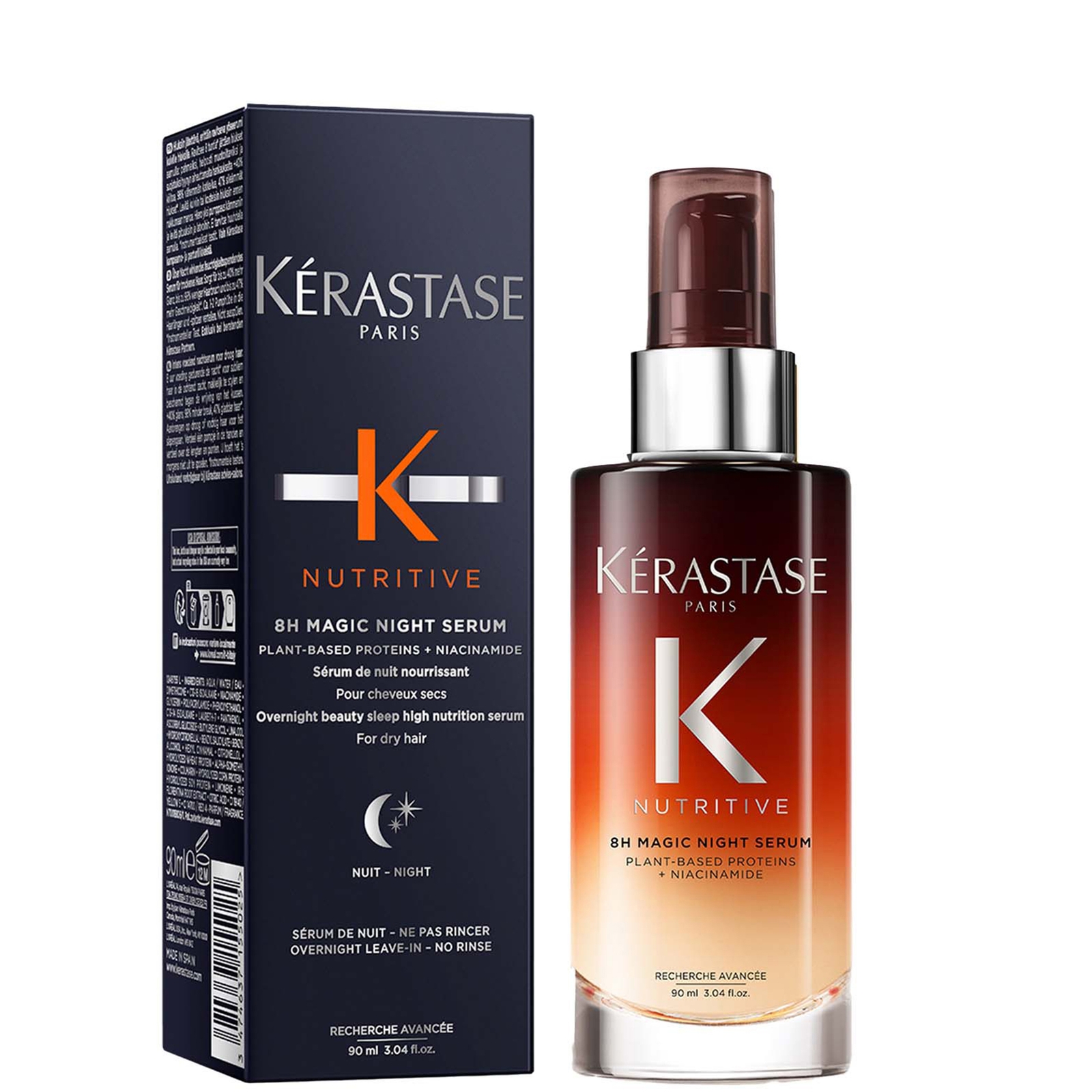 KéRastase Nutritive 8H Magic Night Serum 90Ml With Free Travel-Size Duo For Very Dry Hair-image