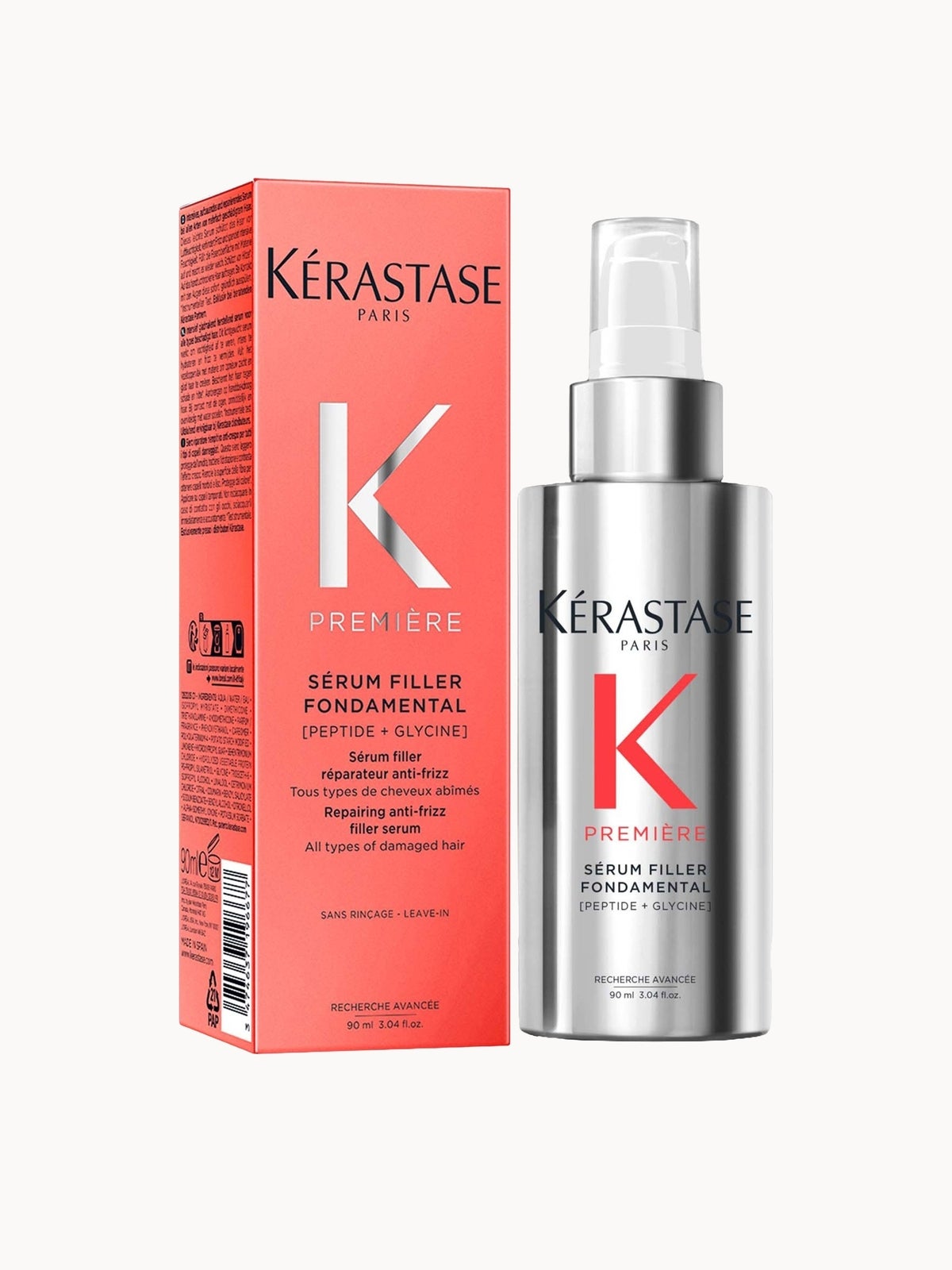 Kérastase Première Repairing Anti-Frizz Filler Heat Protecting Hair Serum for Damaged Hair 90ml with Free Travel Size Duo 2