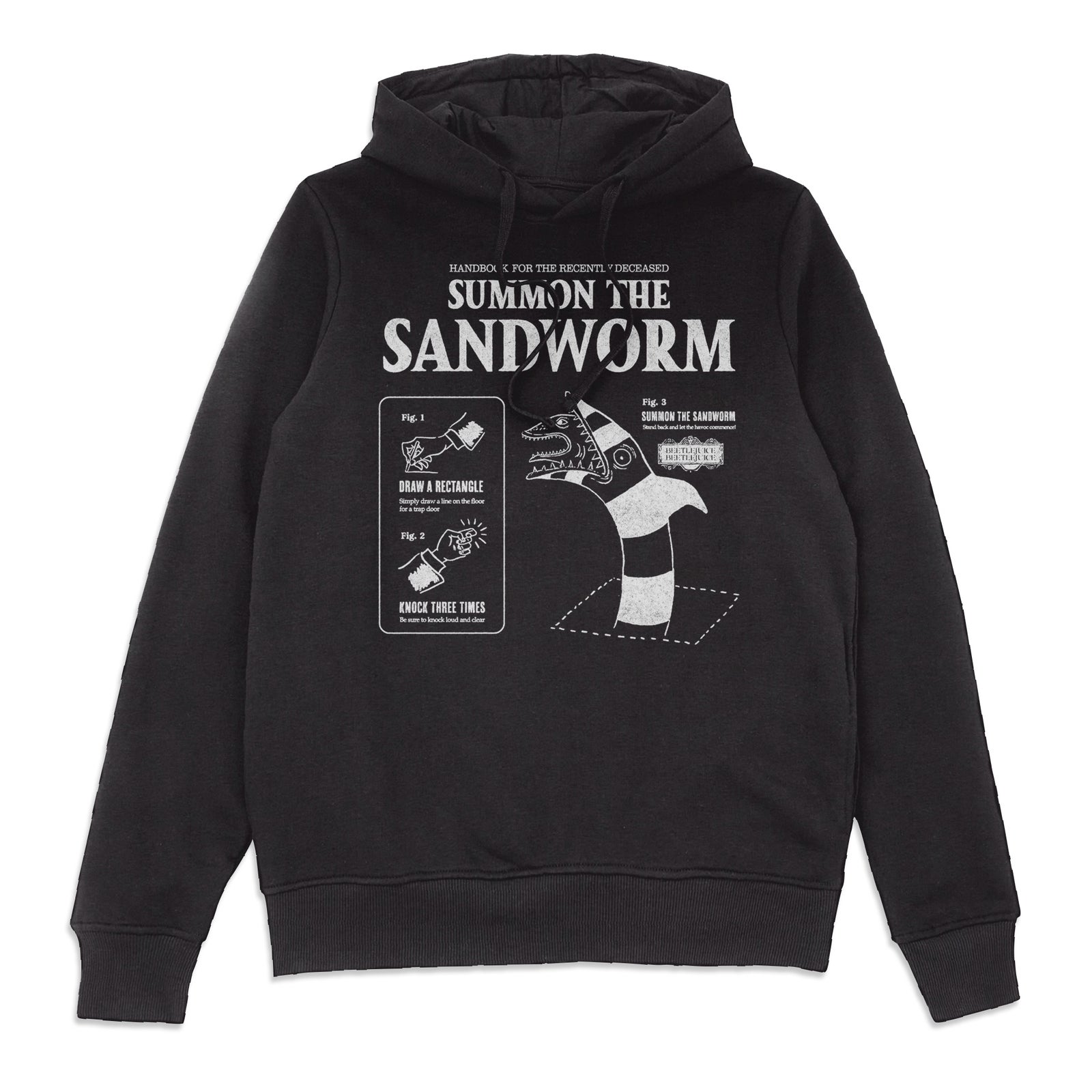Beetlejuice Sandworm Instructional Hoodie - Black - XXL