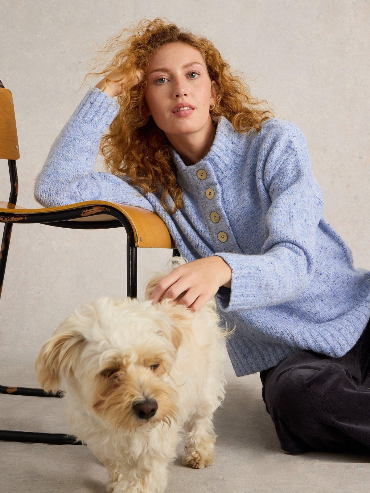 Pullover Bella mit Knopfleiste - 50