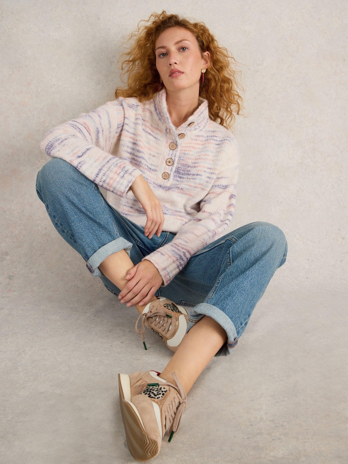 Pullover Bella mit Knopfleiste - 50