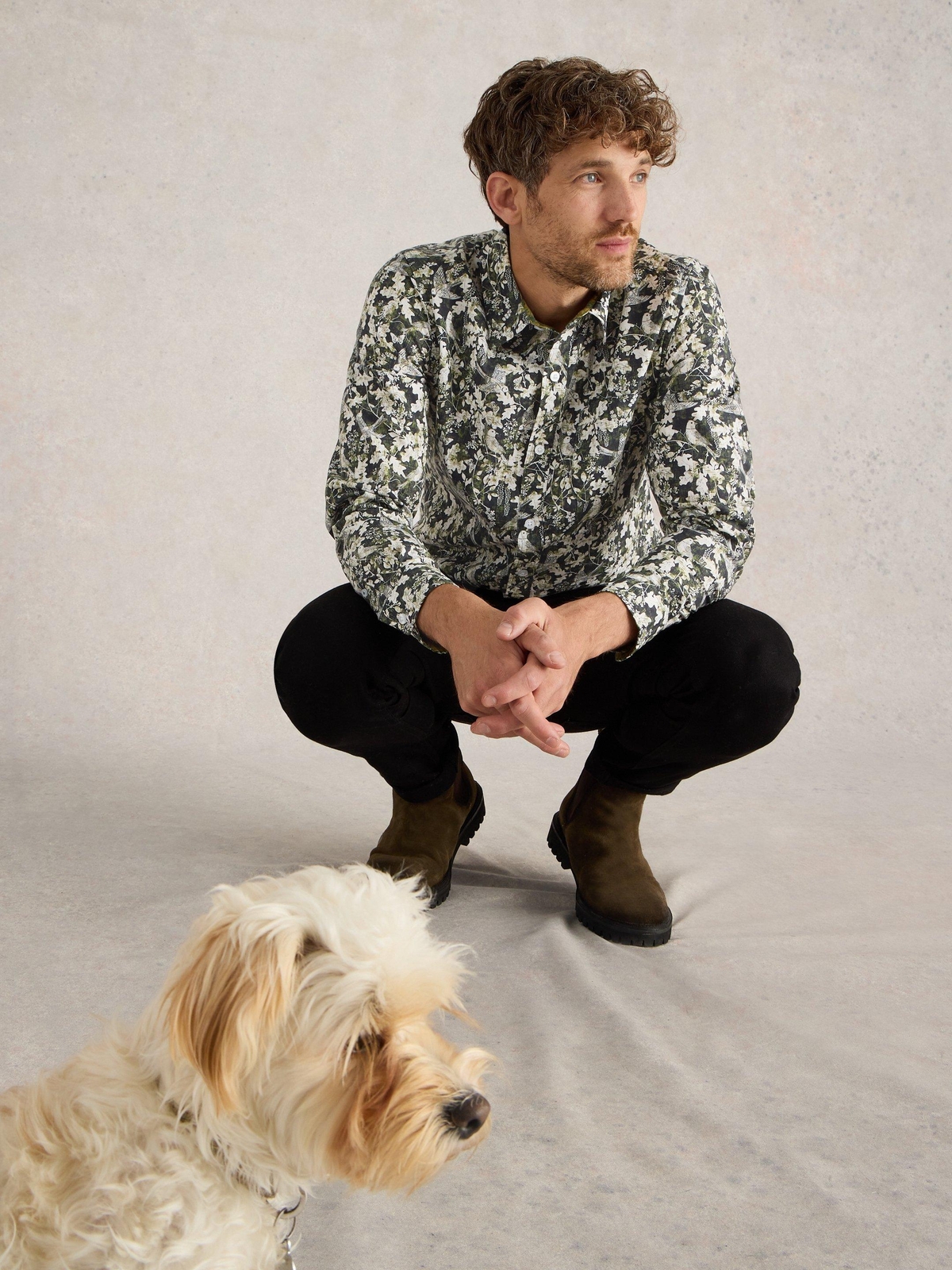 Hemd mit Vogelmotiv - XS