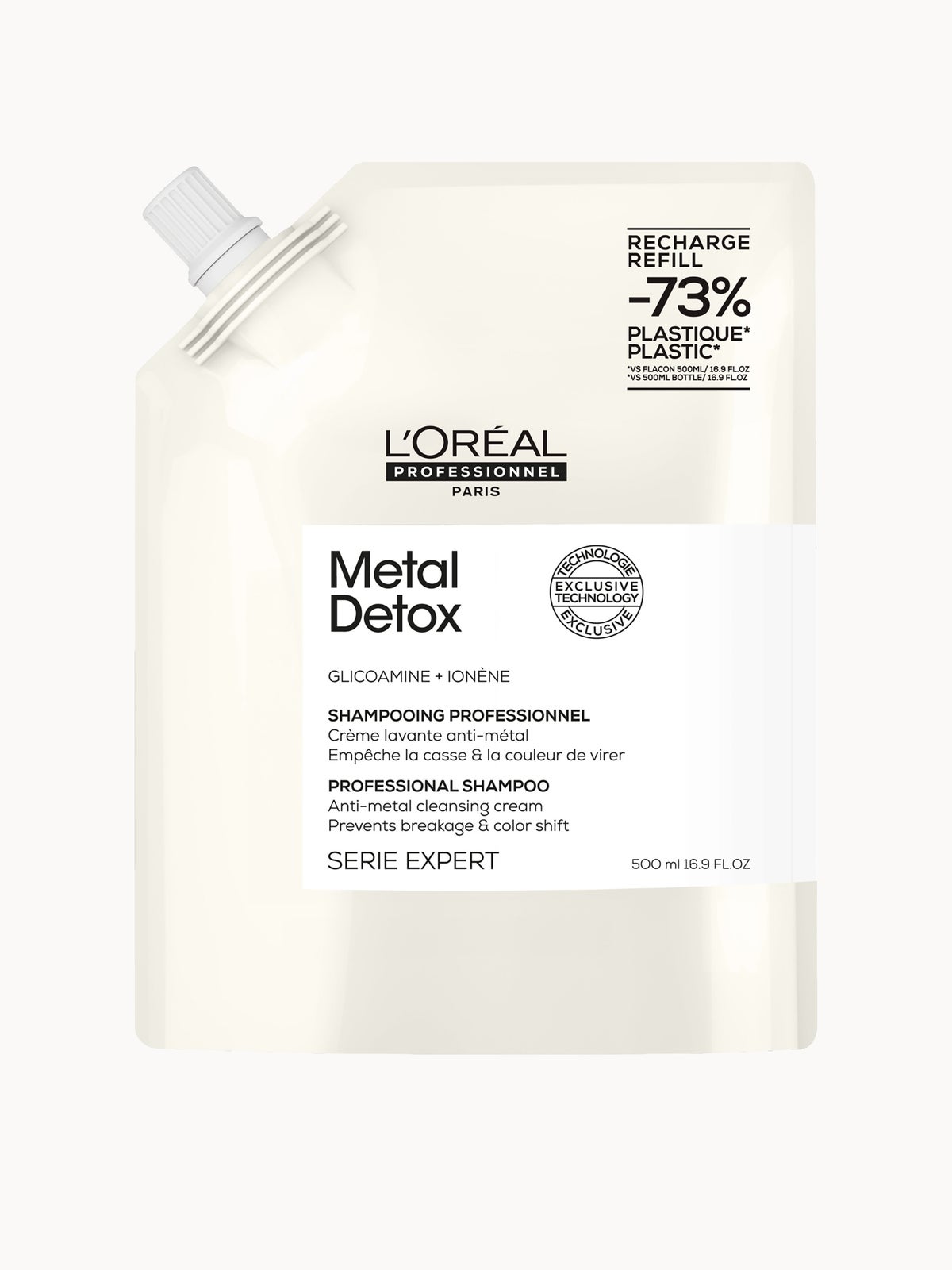 L'Oréal Professionnel Metal Detox Shampoo Refill Pack 500ml for Breakage and Colour Protection