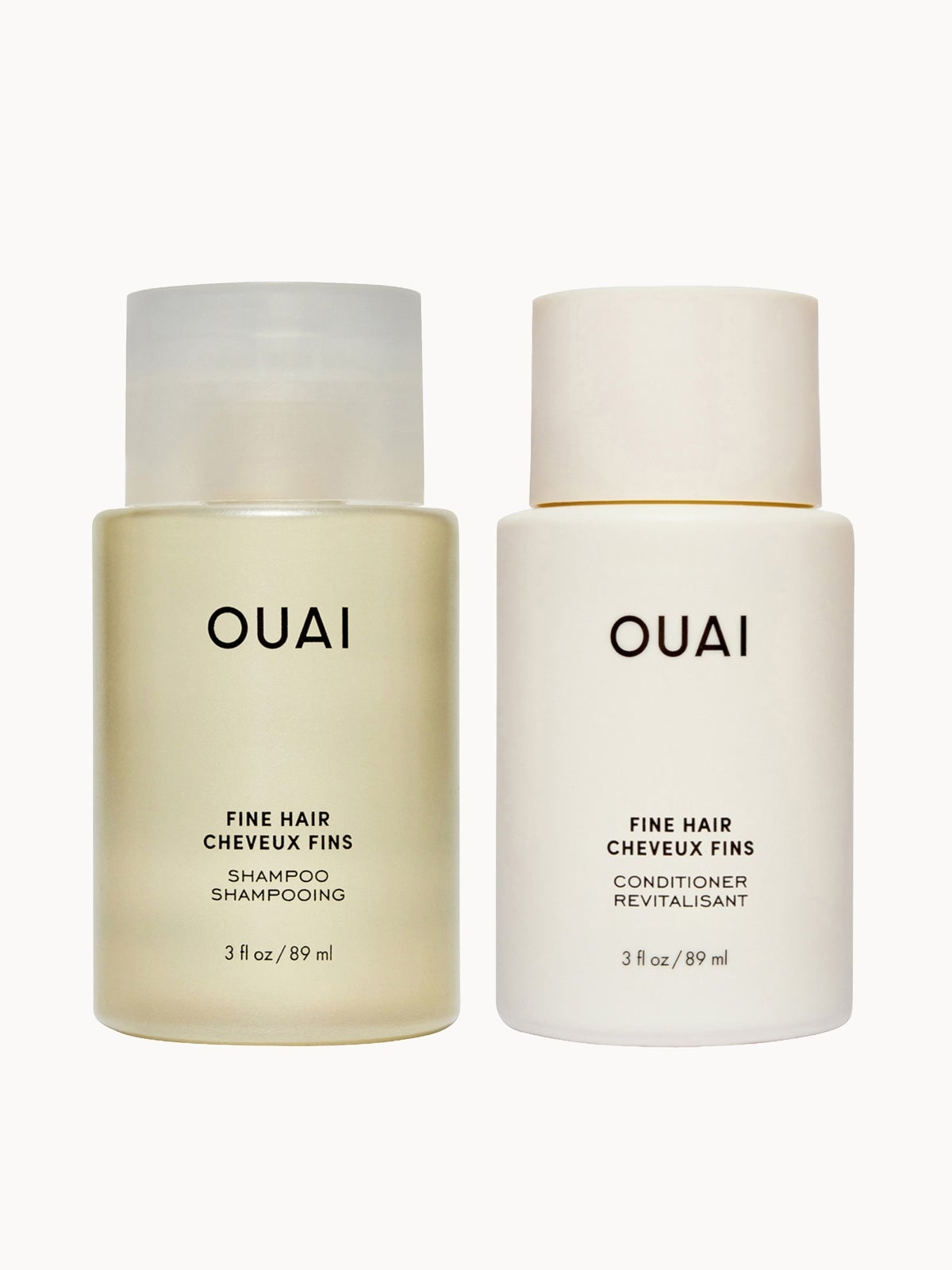 OUAI Fine Shampoo and Conditioner Travel Bundle