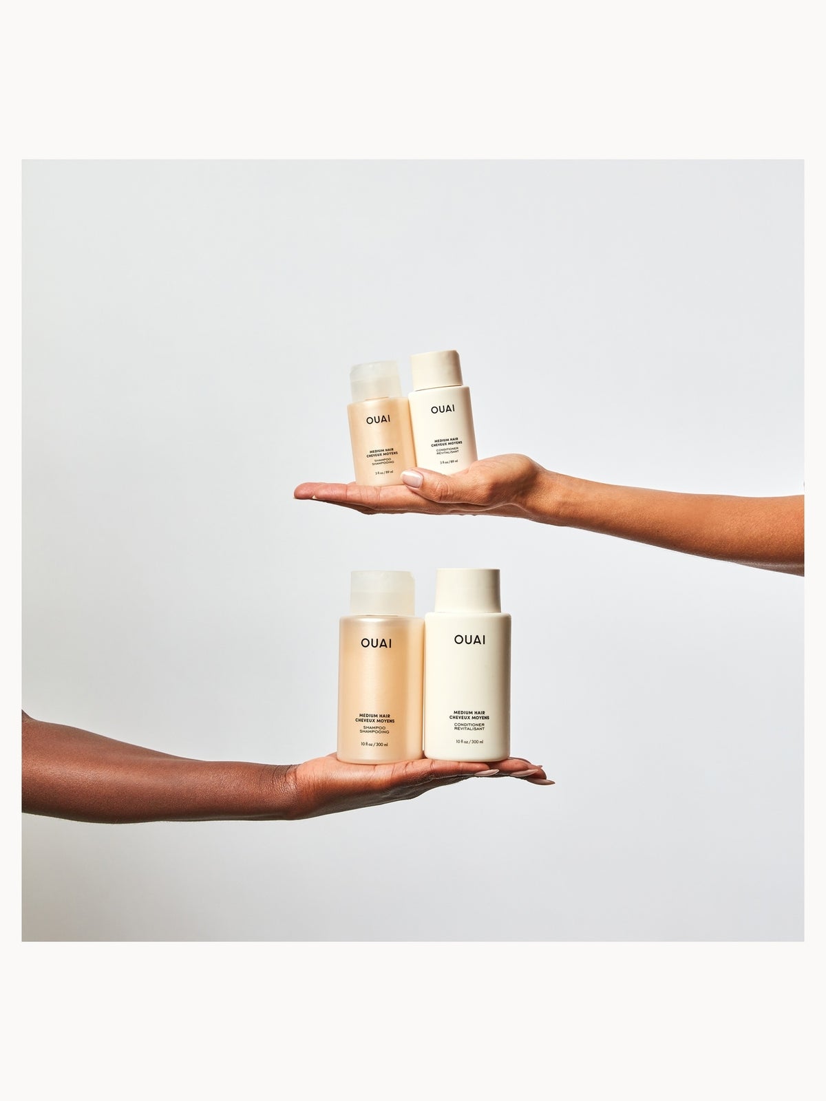 OUAI Medium Shampoo and Conditioner Travel Bundle 4