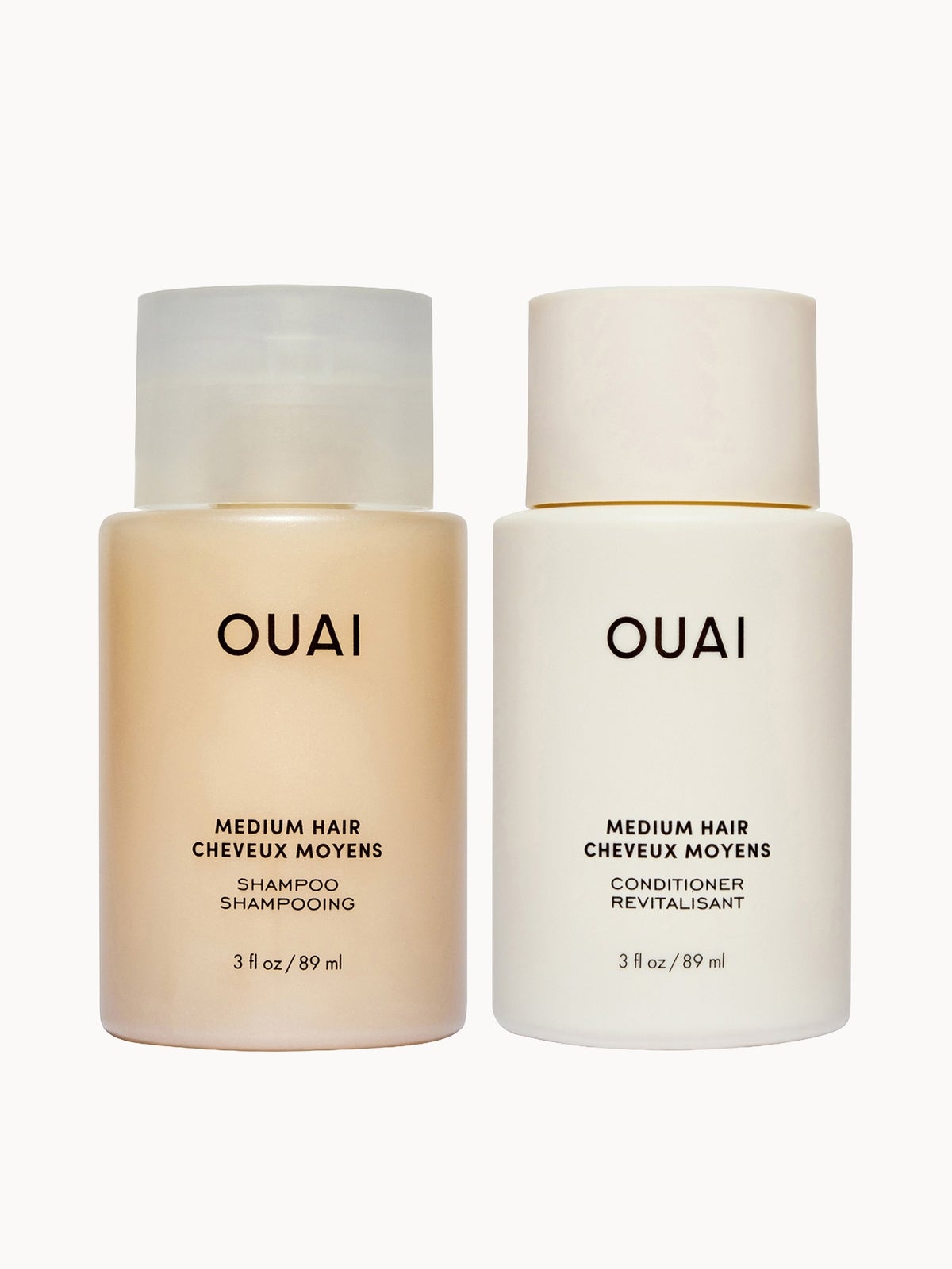 OUAI Medium Shampoo and Conditioner Travel Bundle