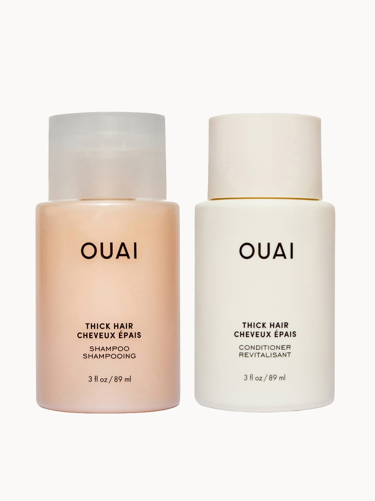 OUAI Thick Shampoo and Conditioner Travel Bundle
