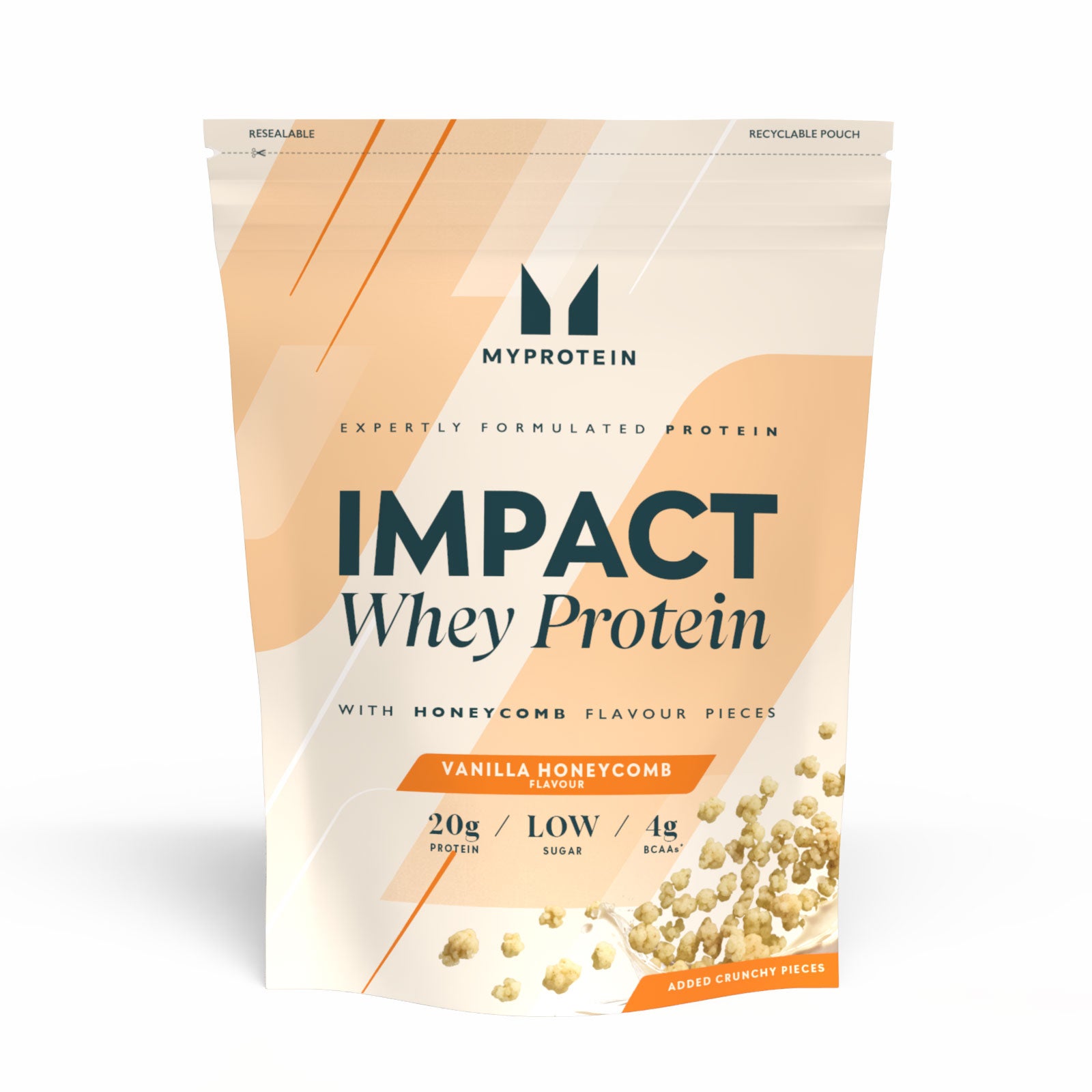 Impact Whey Protein - 960g - Vainilla y miel con trocitos de galleta crujientes