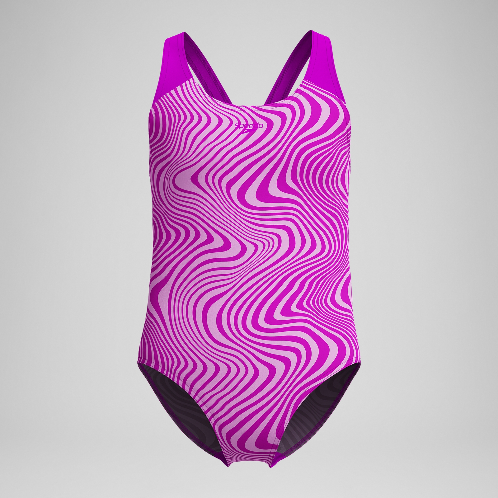 Girls' Digital Printed Splashback Swimsuit Pink