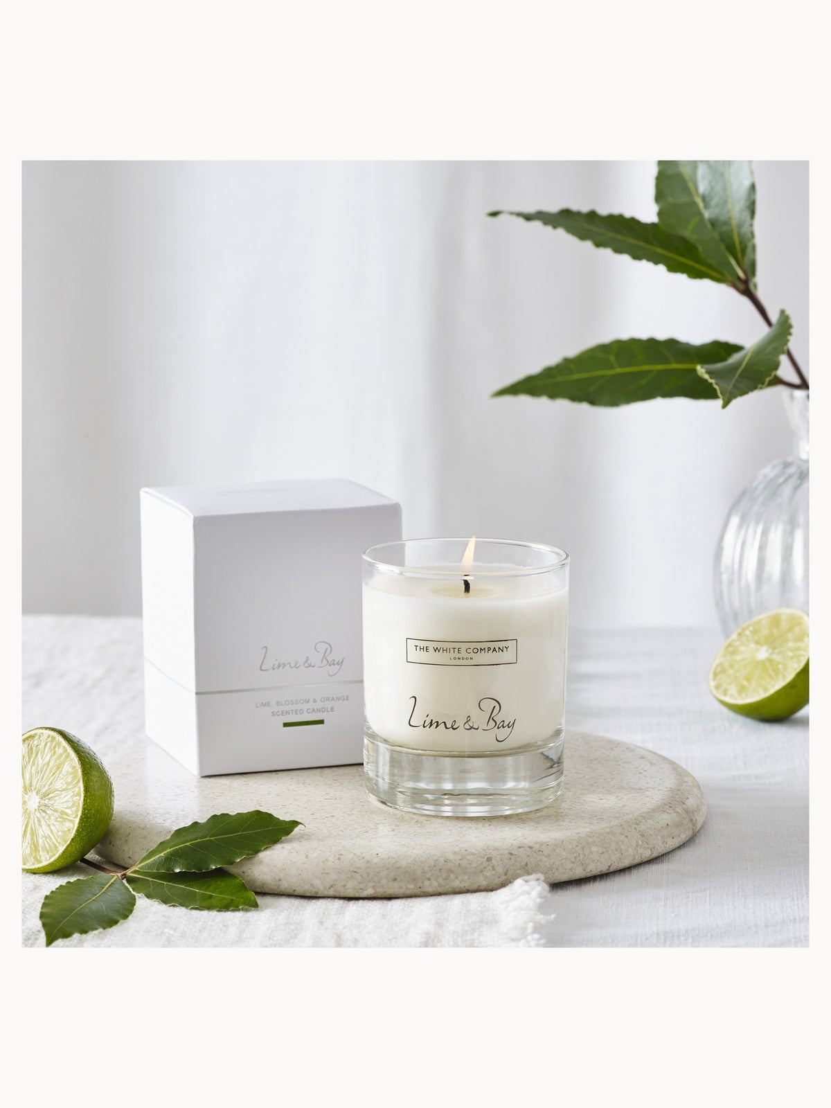 The White Company Lime & Bay Signature Candle 140g 2