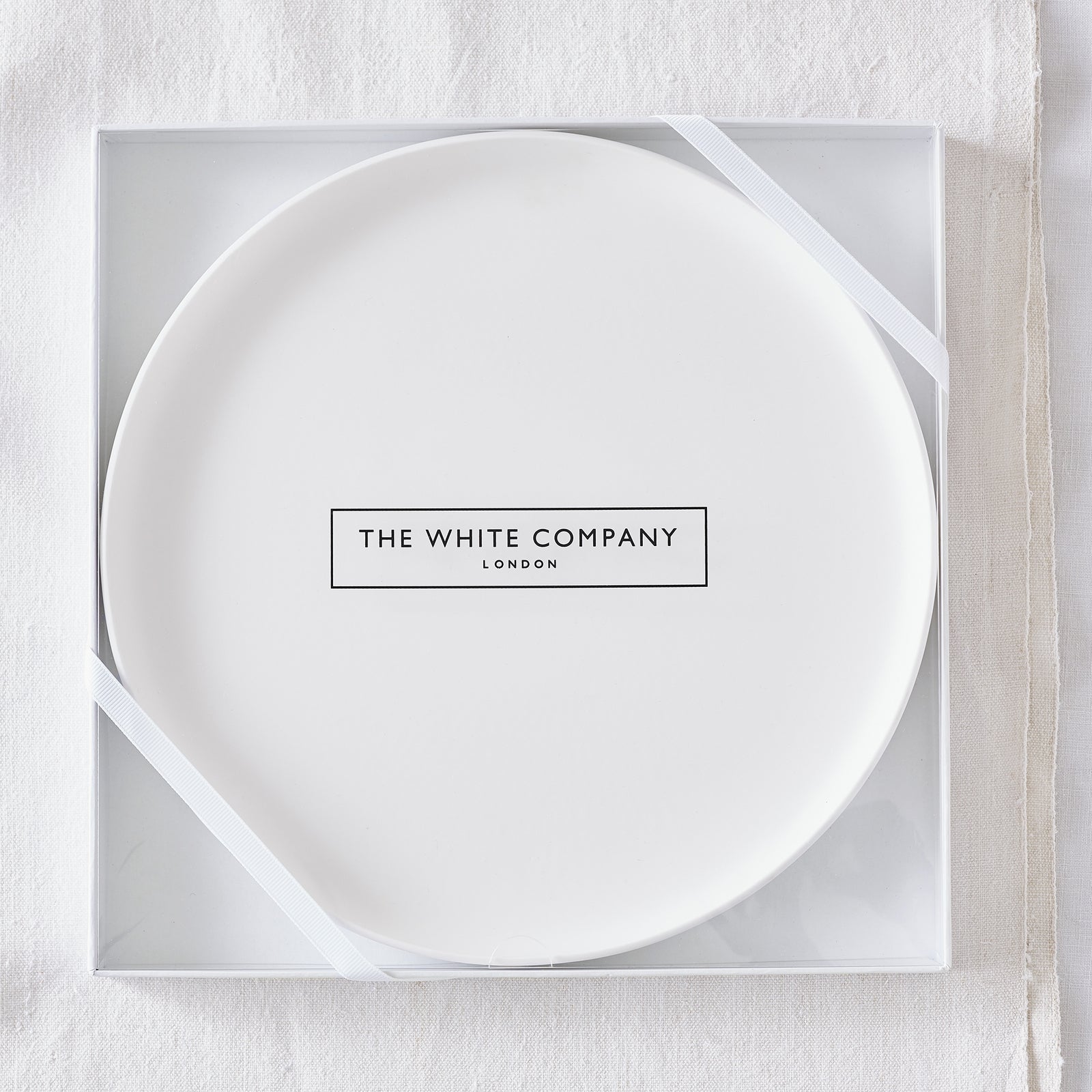 The White Company Extra Large Ceramic Botanical Candle Plate 2