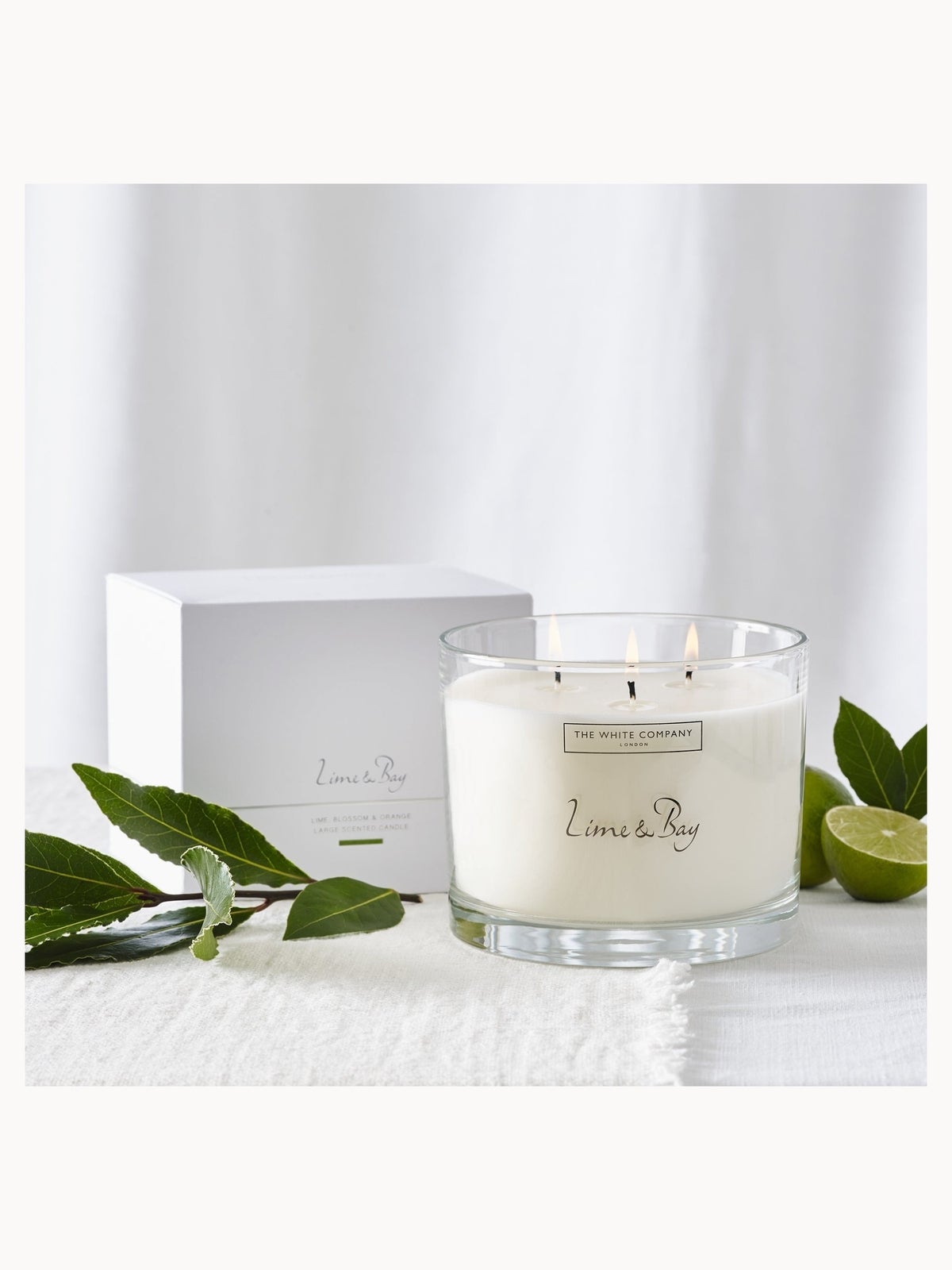 The White Company Lime & Bay Large Candle 770g 2