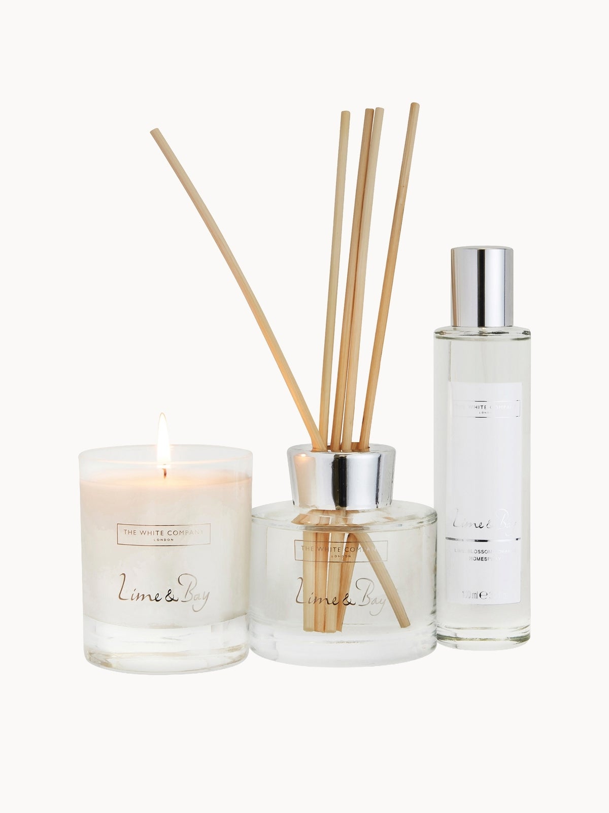 The White Company Lime & Bay Large Home Scenting Set