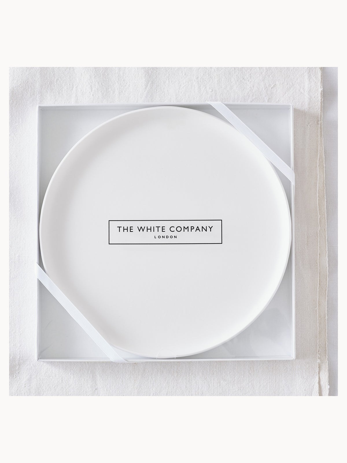 The White Company Large Ceramic Botanical Candle Plate 2