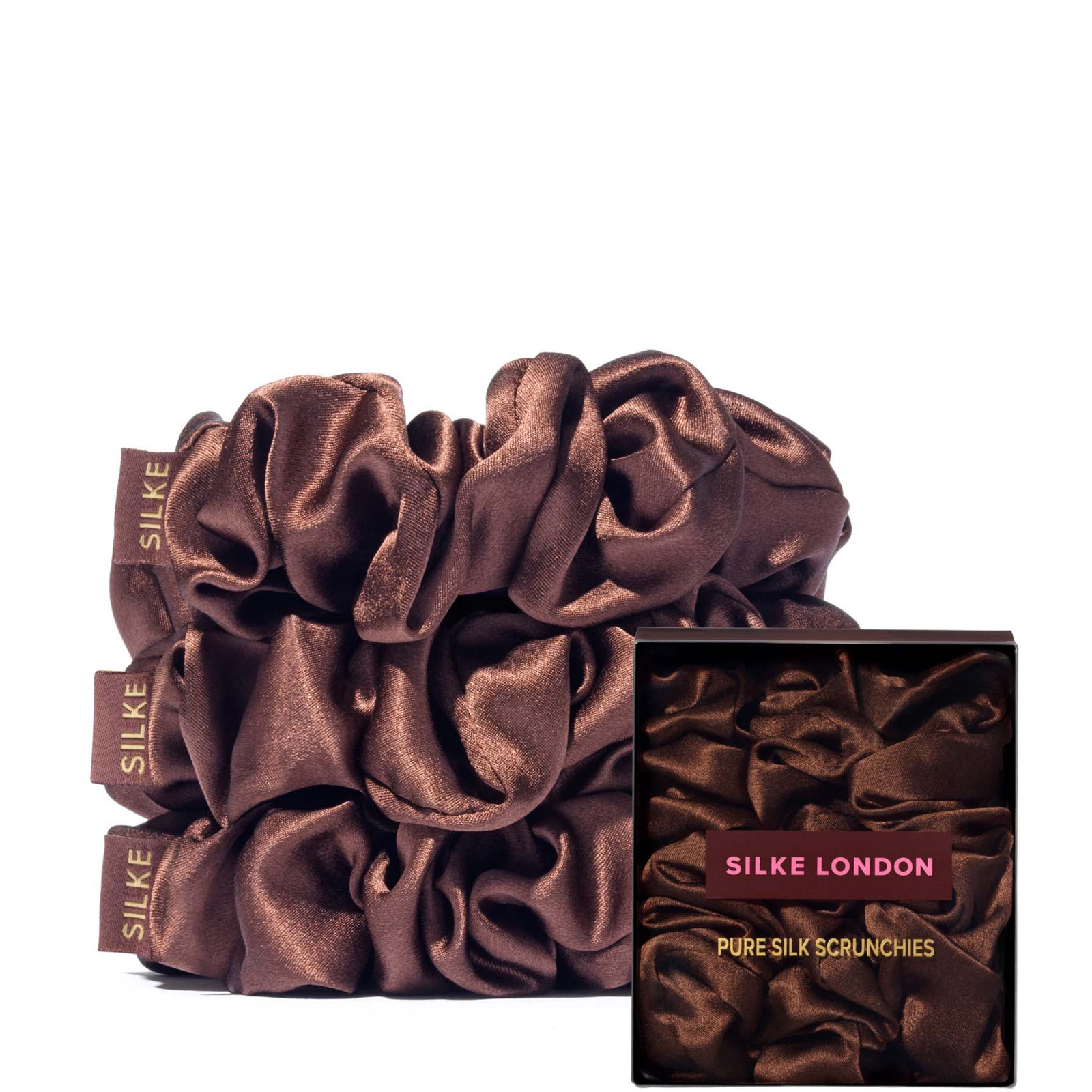 

SILKE London Hair Scrunchies - Brown