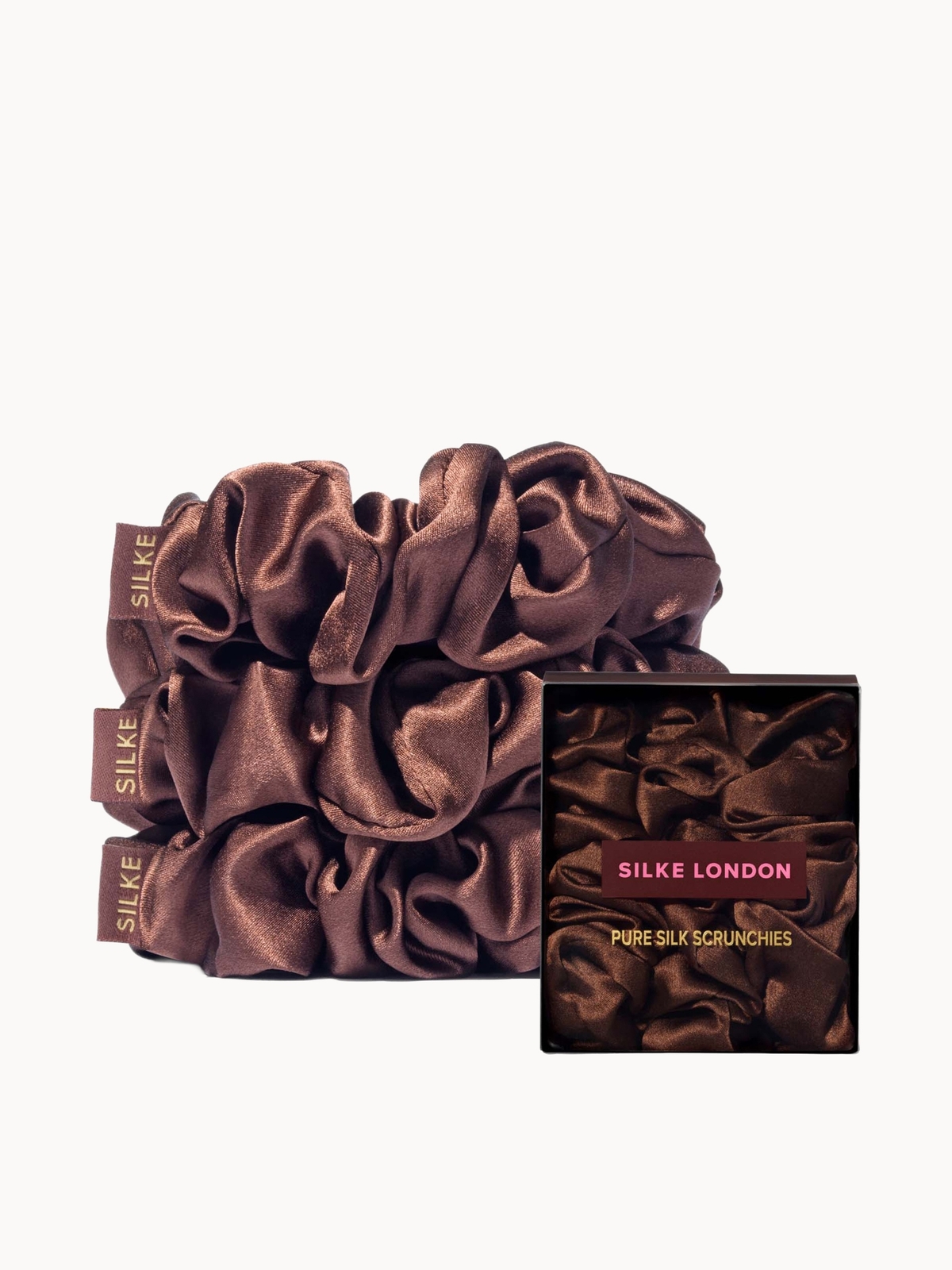 SILKE London Hair Scrunchies - Brown
