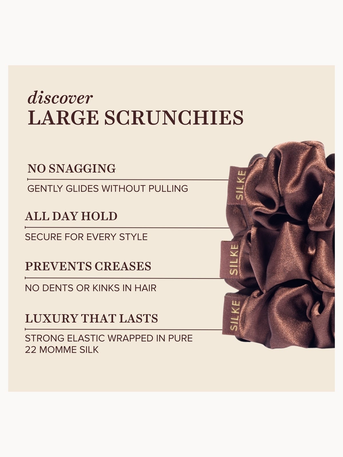 SILKE London Hair Scrunchies - Brown 2