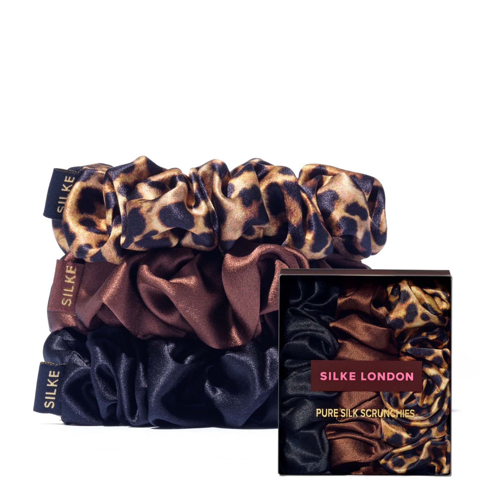 

SILKE London Hair Scrunchies - Leopard Tonal