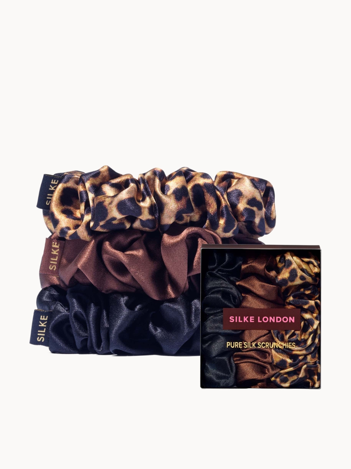 SILKE London Hair Scrunchies - Leopard Tonal