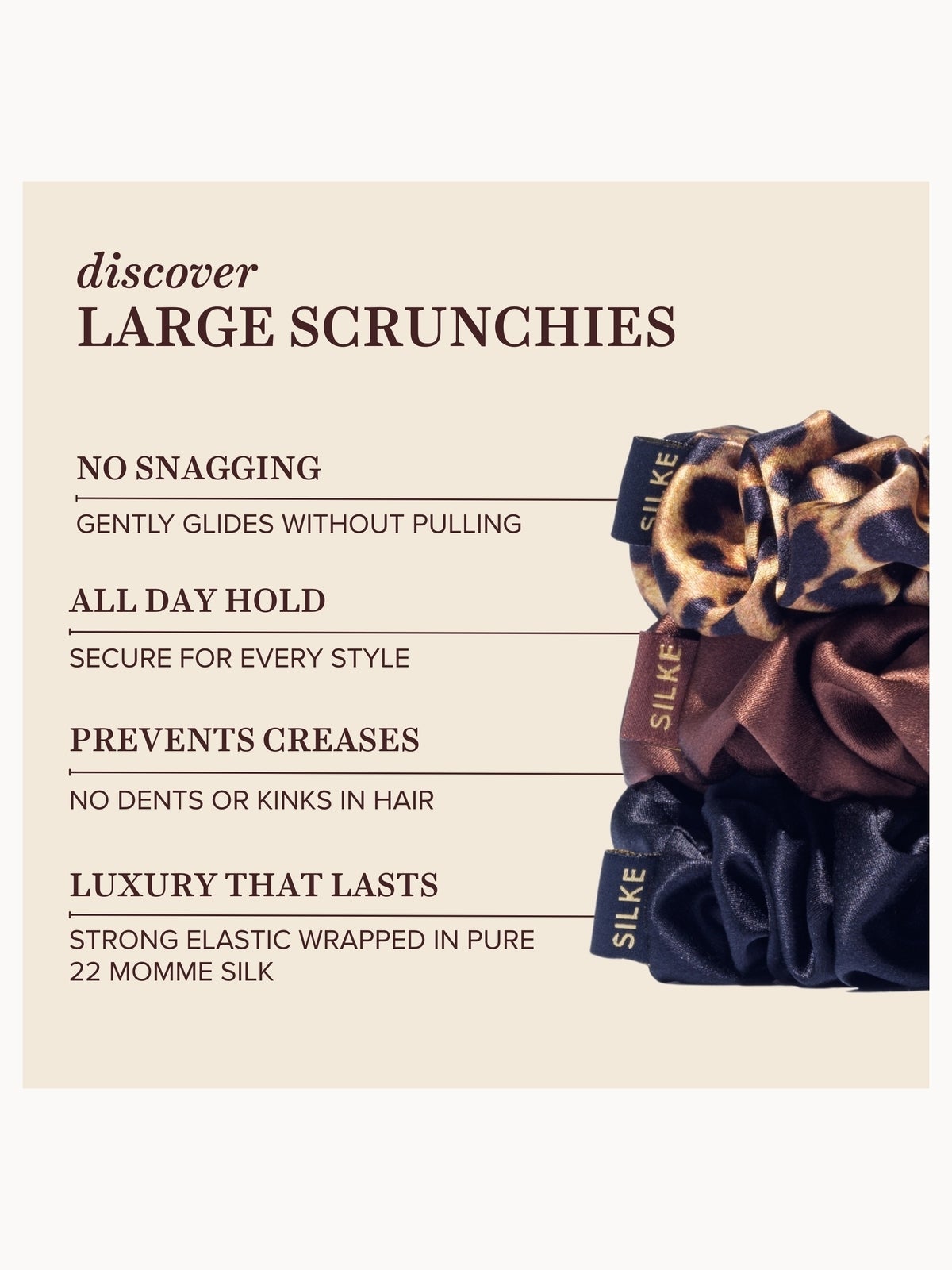 SILKE London Hair Scrunchies - Leopard Tonal 2