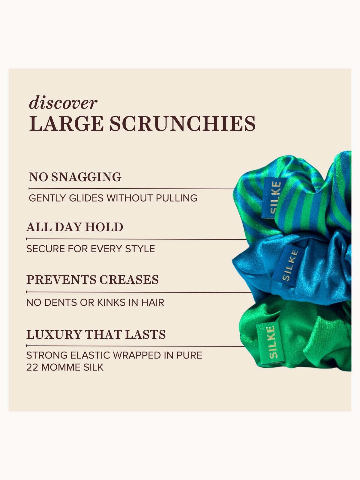 SILKE London Hair Scrunchies - Isla Pack 2