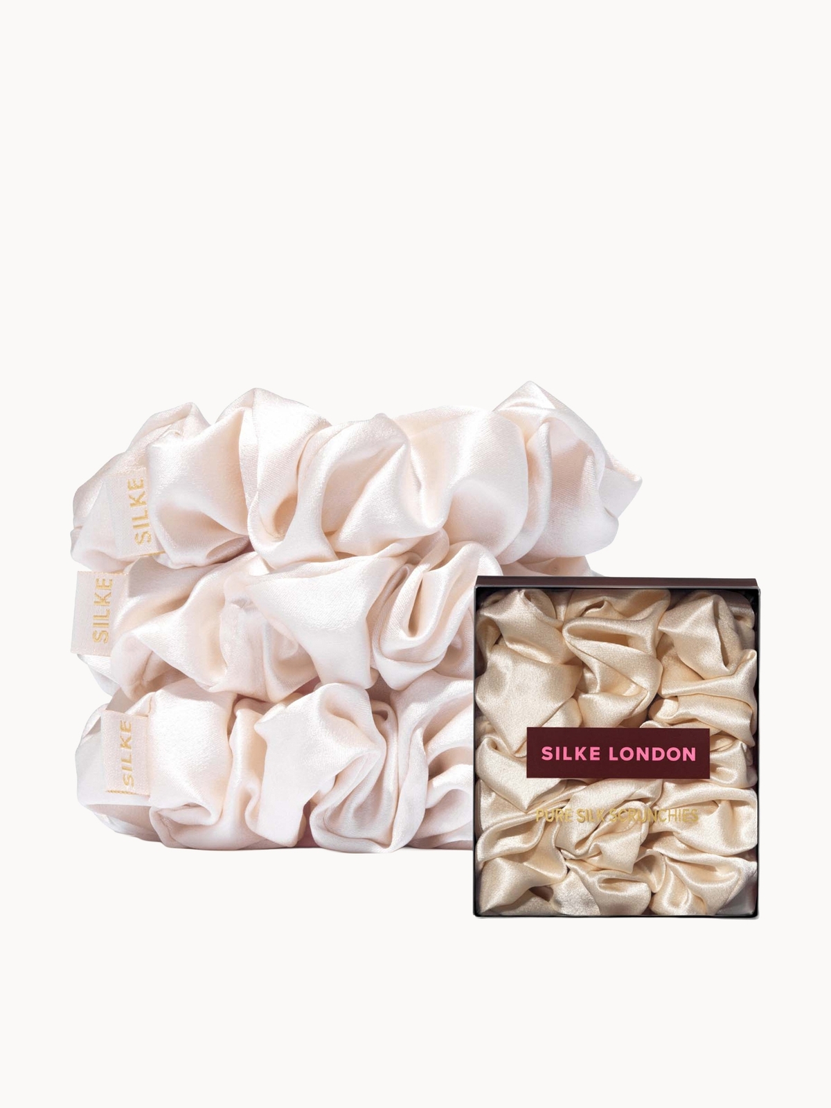 SILKE London Hair Scrunchies - Cream