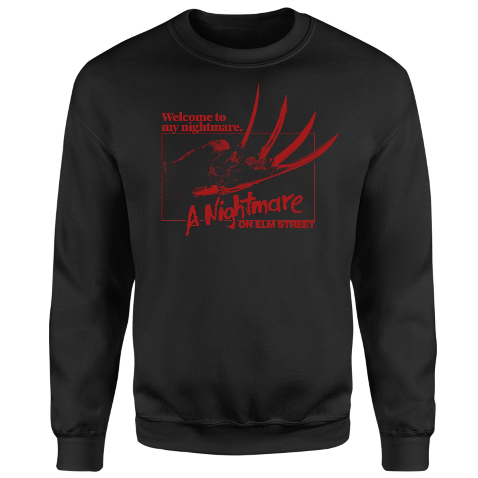 A Nightmare On Elm Street Welcome To My Nightmare Sweatshirt - Black - XS
