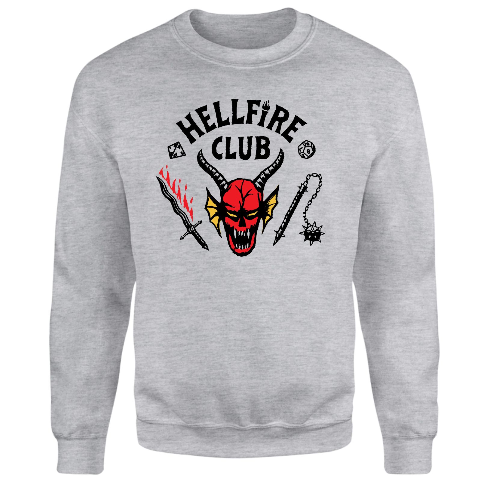Stranger Things Hellfire Club Sweatshirt - Grey - XXL
