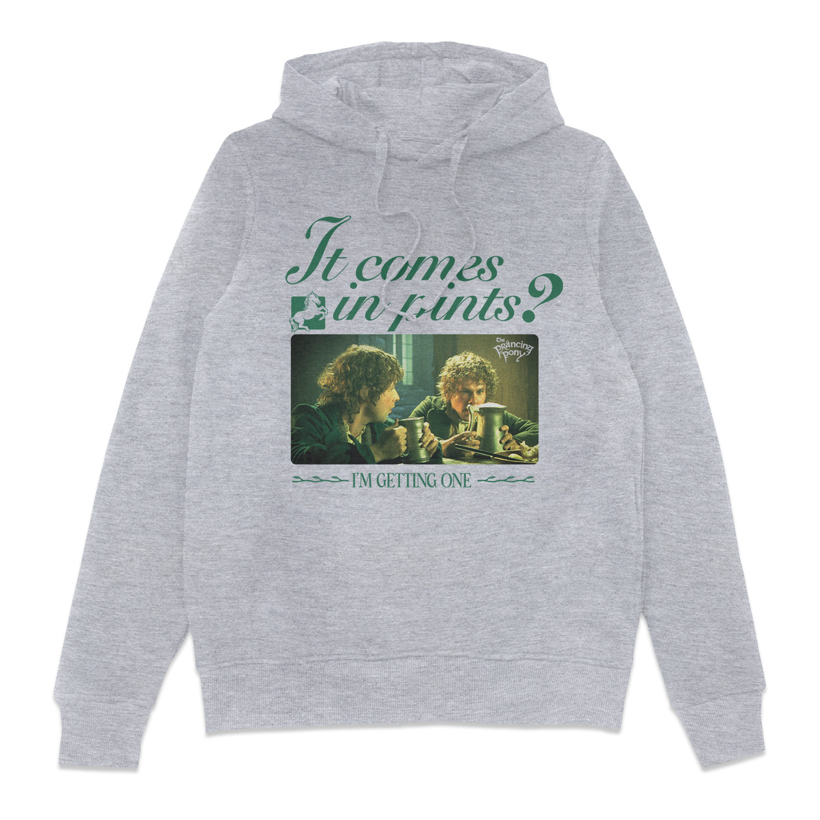 Lord Of The Rings It Comes In Pints Hoodie - Grey - S