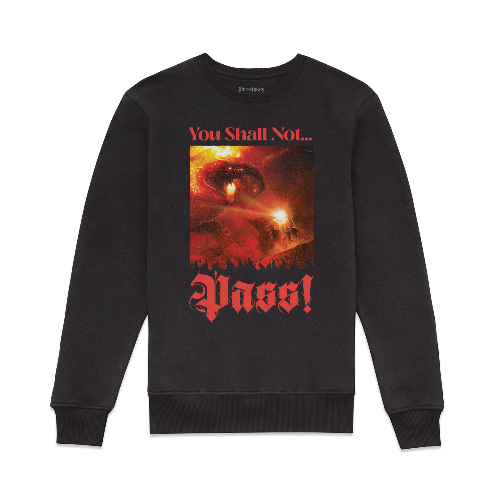 Lord Of The Rings You Shall Not Pass Sweatshirt - Black - 4XL