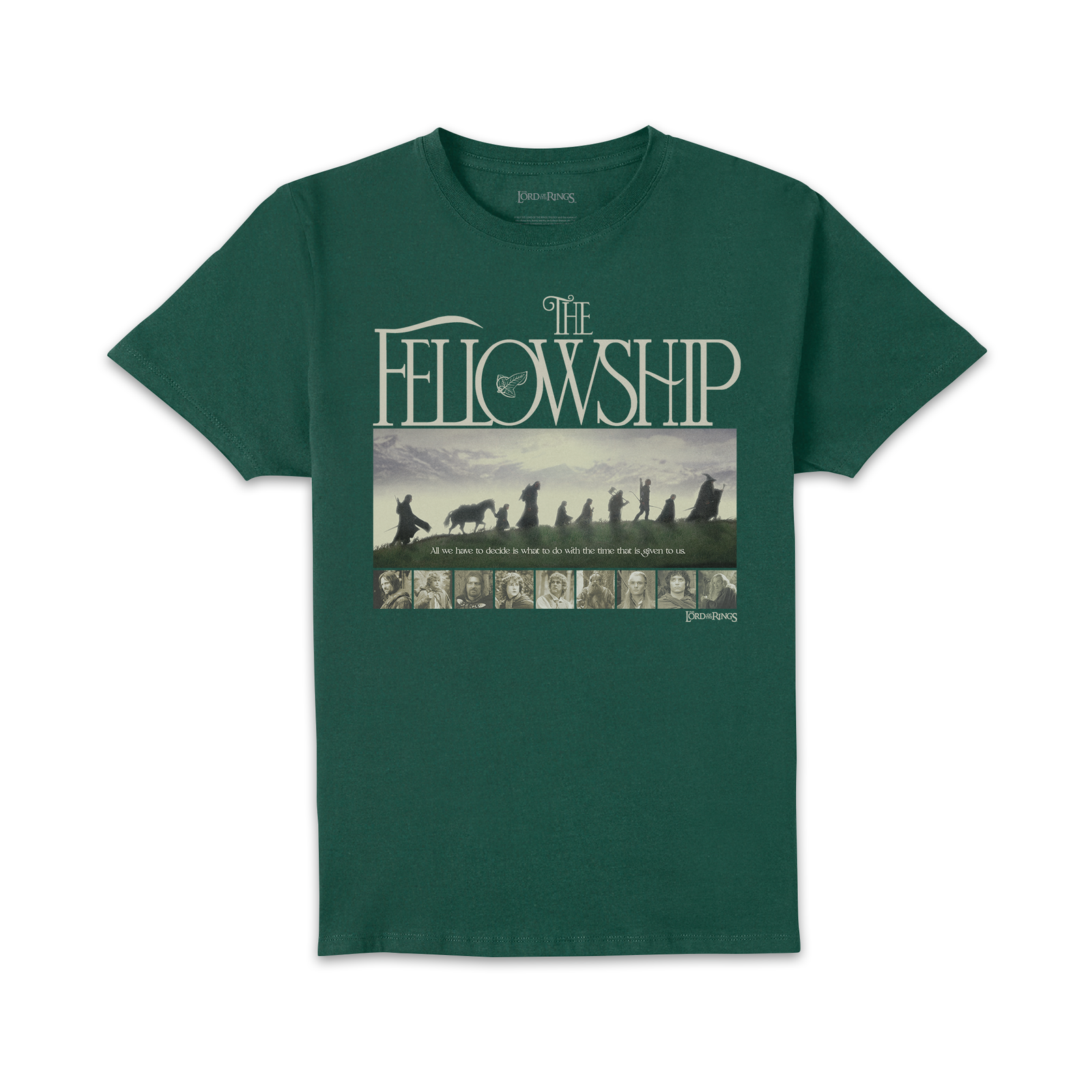 Lord Of The Rings Fellowship Cinematic Unisex T-Shirt - Green - XL