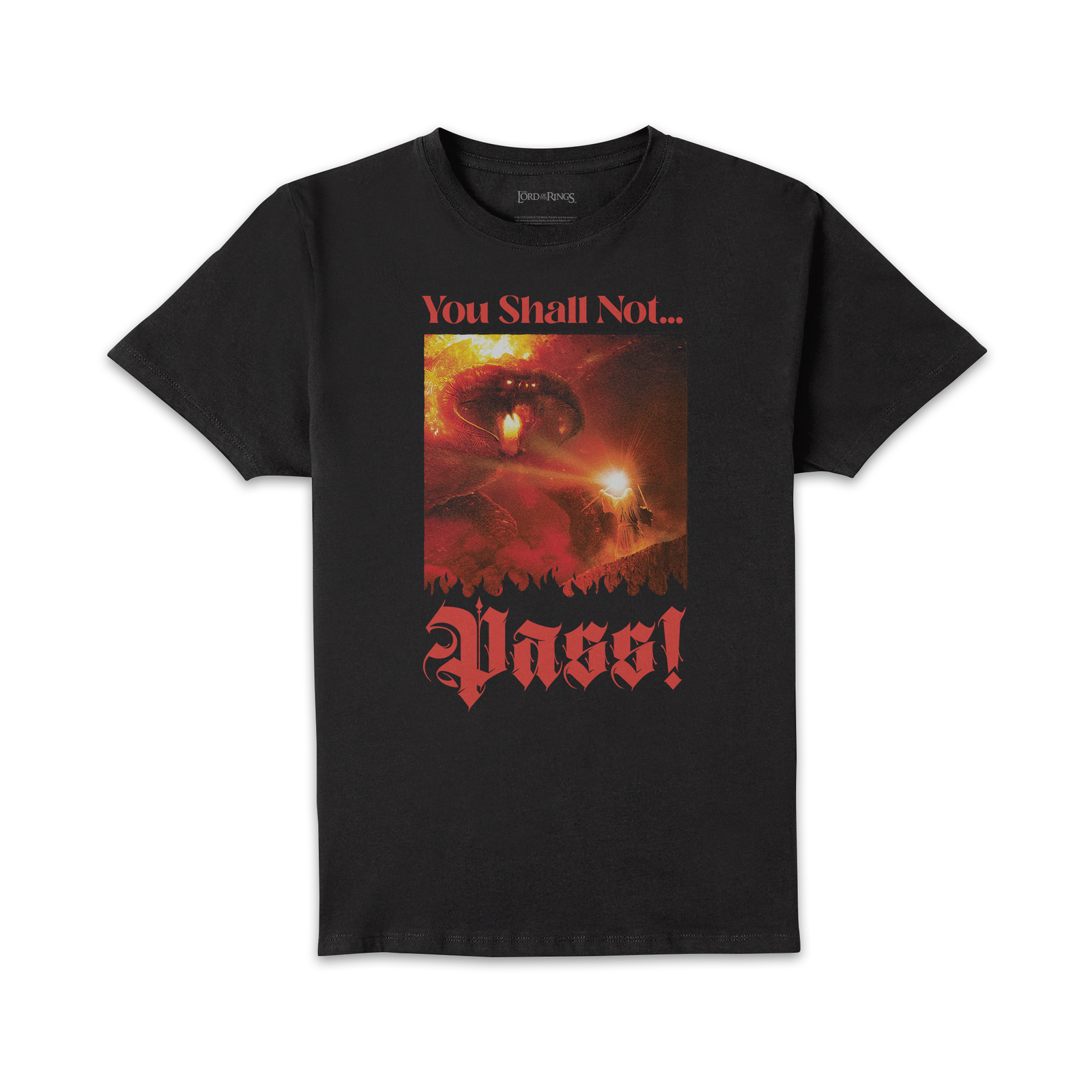 Lord Of The Rings You Shall Not Pass Unisexe T-shirt - Noir
