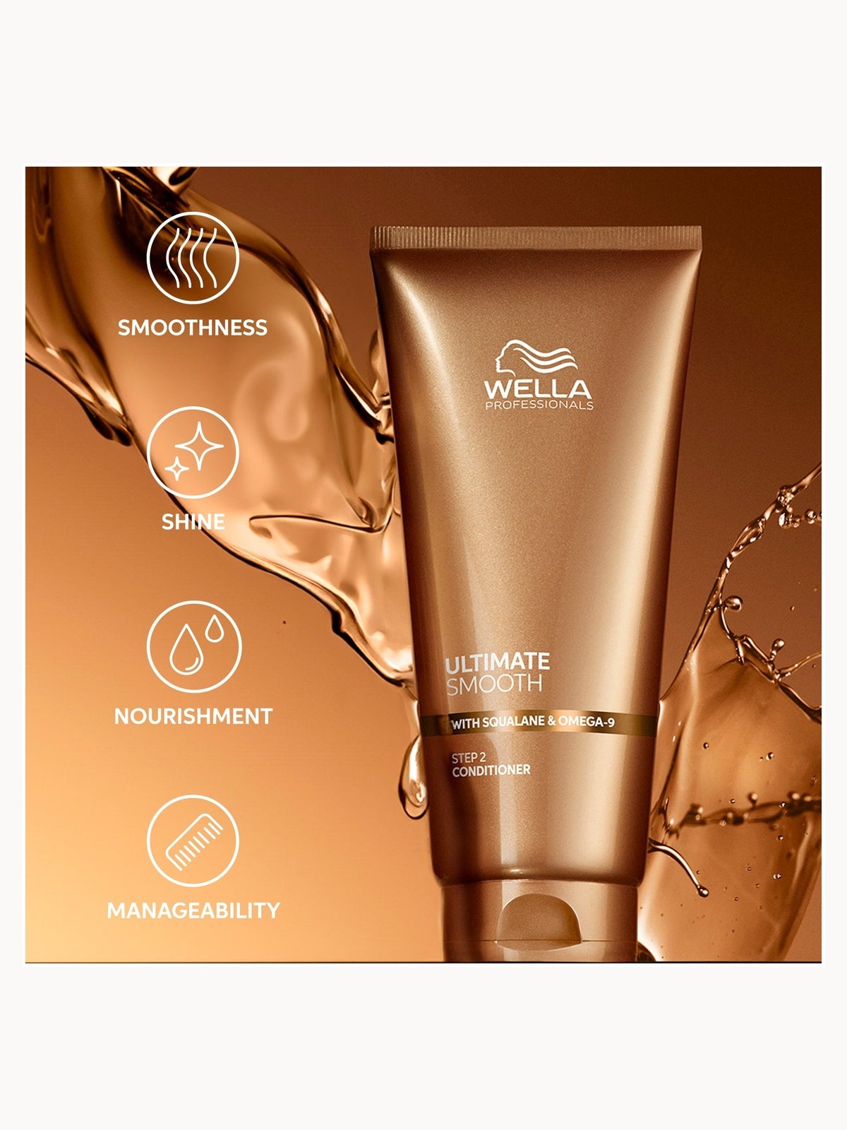 Wella Professionals Ultimate Smooth Conditioner with Squalane & Omega 9 for Dry, Dull & Frizzy Hair 200ml 2