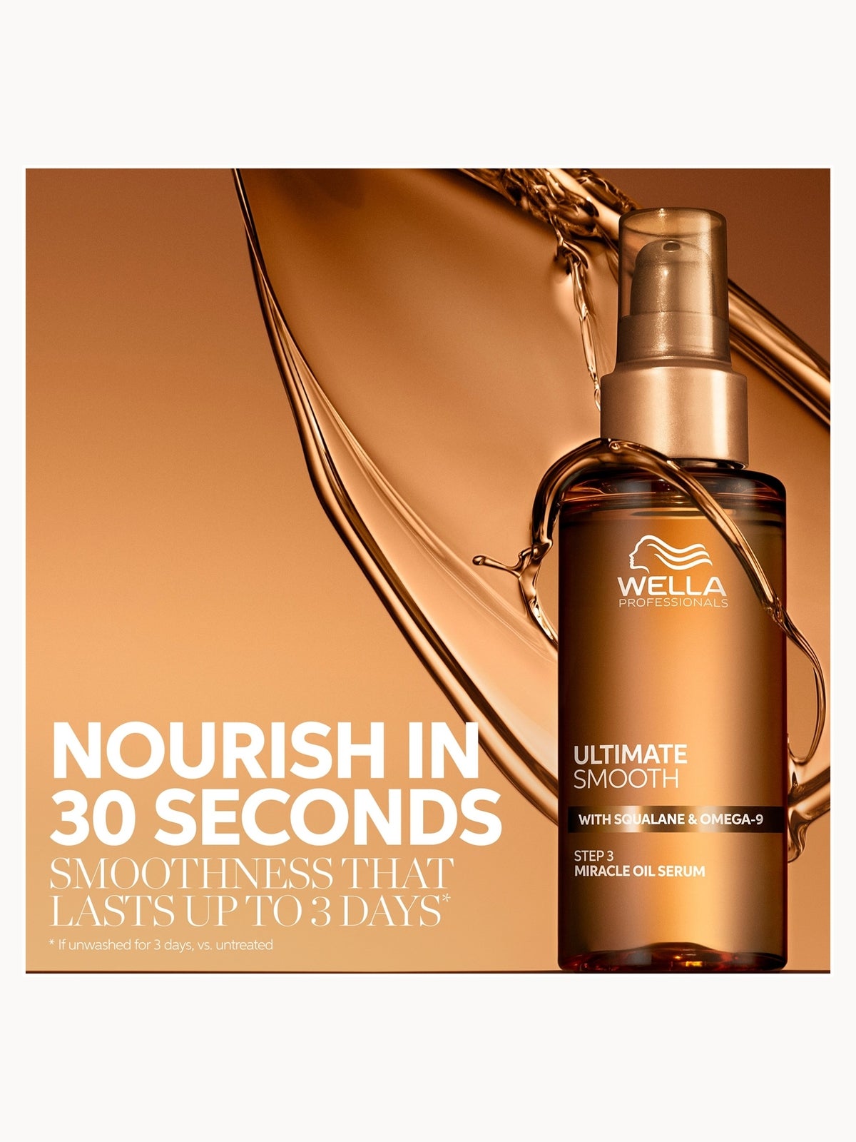 Wella Professionals Ultimate Smooth Miracle Hair Oil Serum with Squalane & Omega 9 for Dry, Dull & Frizzy Hair 30ml 2