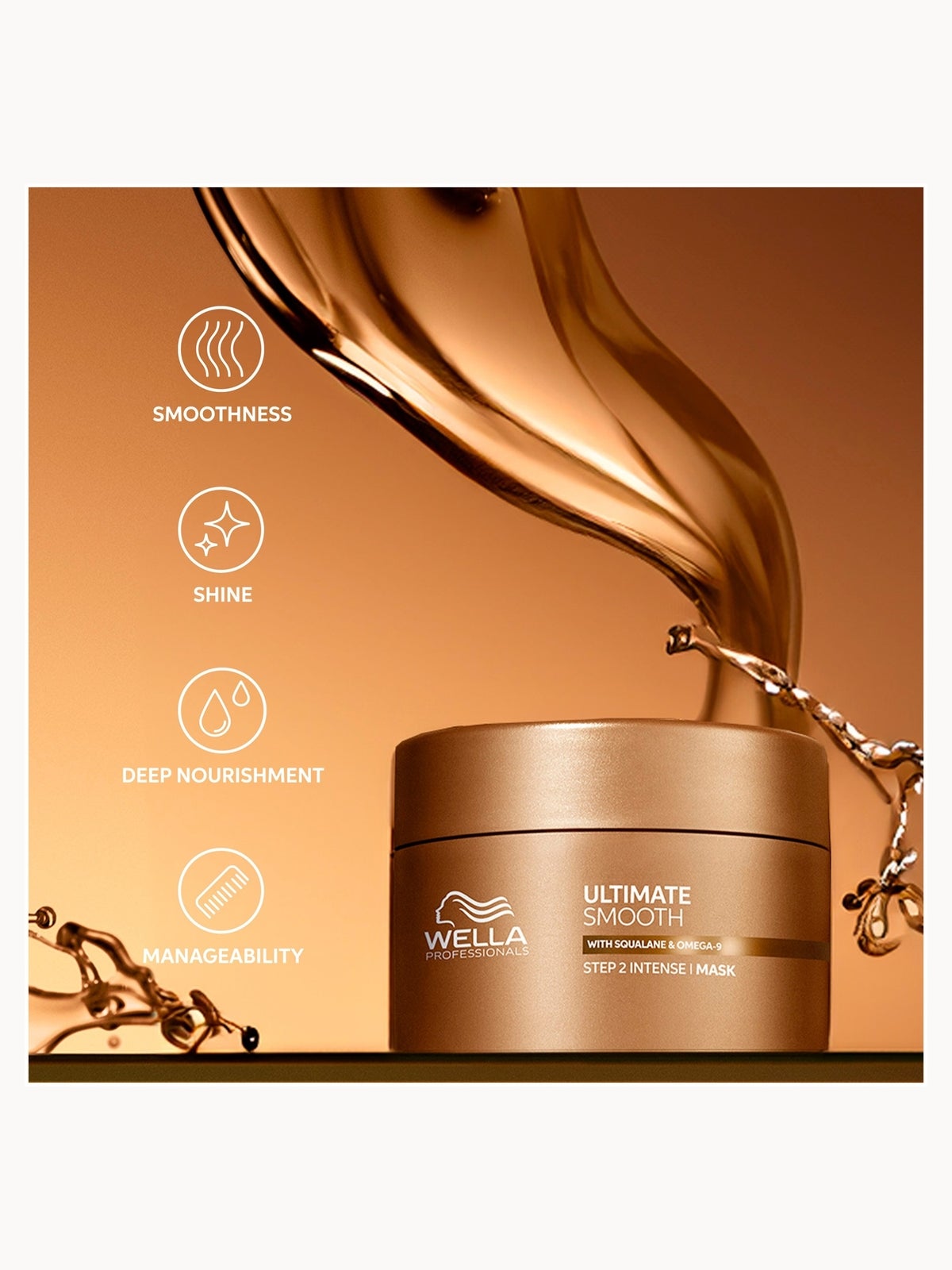 Wella Professionals Ultimate Smooth Hair Mask with Squalane & Omega 9 for Dry, Dull & Frizzy Hair 75ml 2