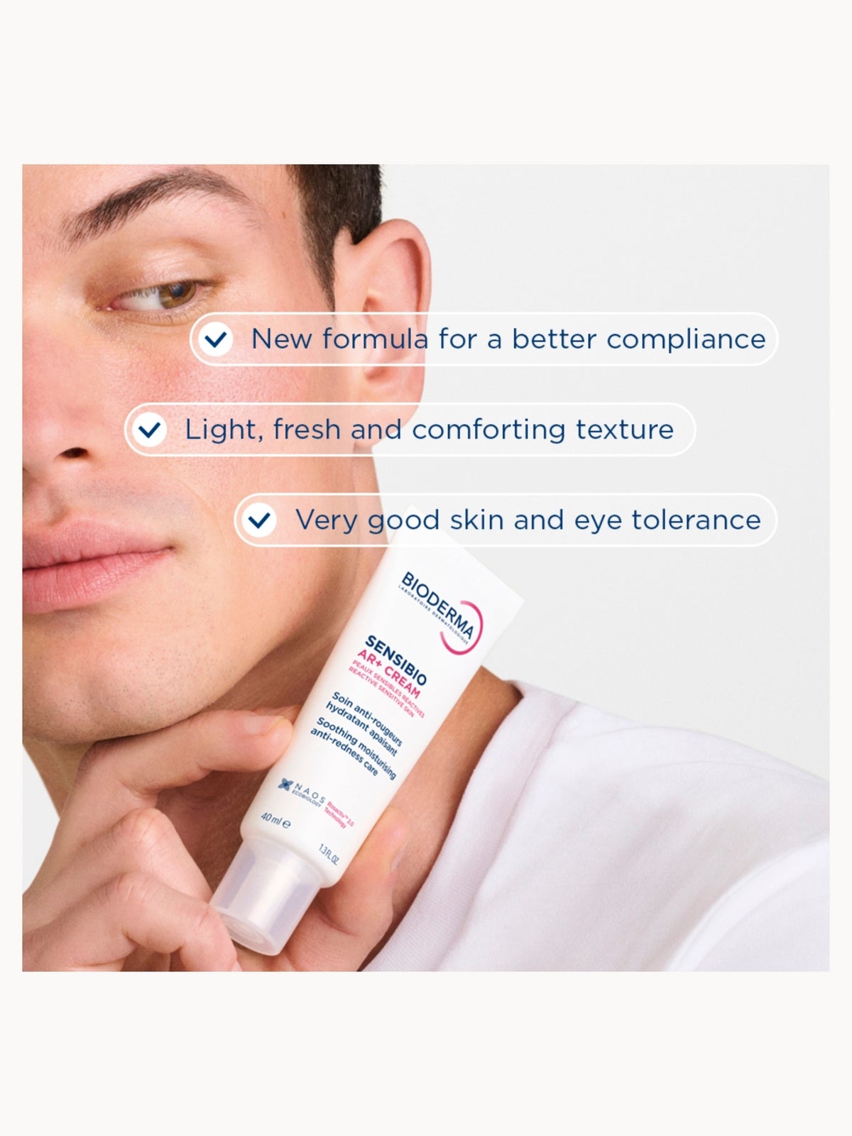 Bioderma Sensibio AR+ Cream Anti-Redness Moisturiser for Sensitive Skin Prone to Rosacea 40ml 4