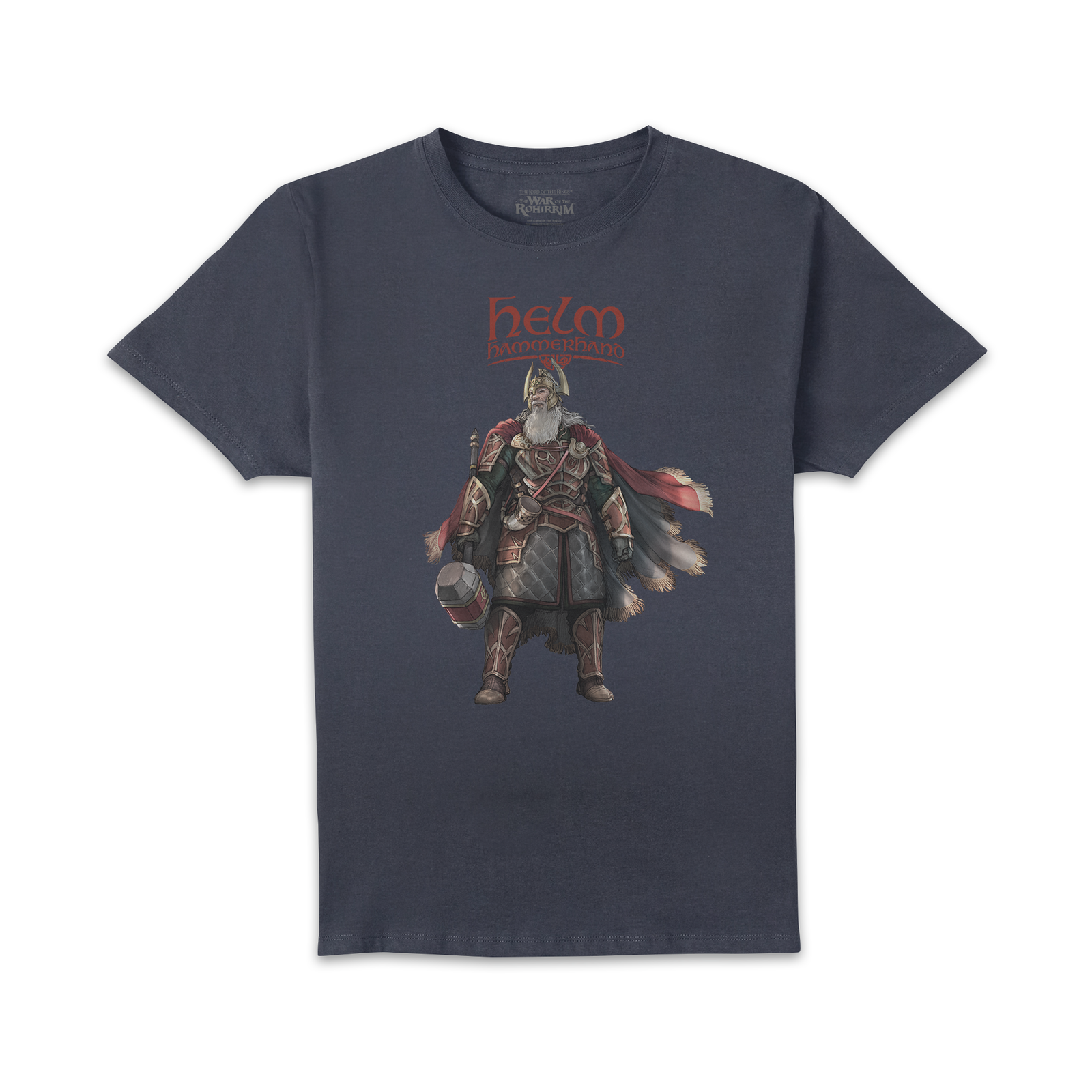 Lord Of The Rings The War of Rohirrim Helm Pose Unisex T-Shirt - Navy - S