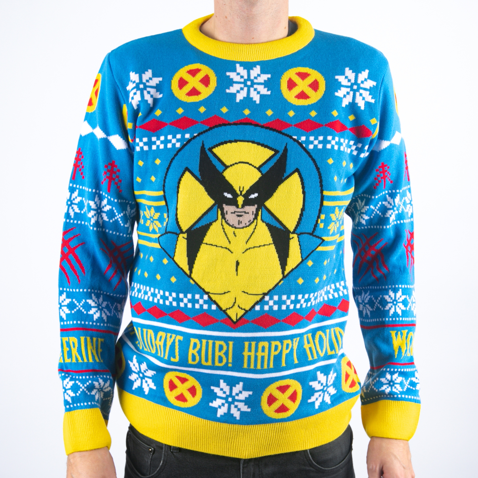X-Men -97 Wolverine Happy Holidays Bub! Knitted Christmas Jumper - XXL