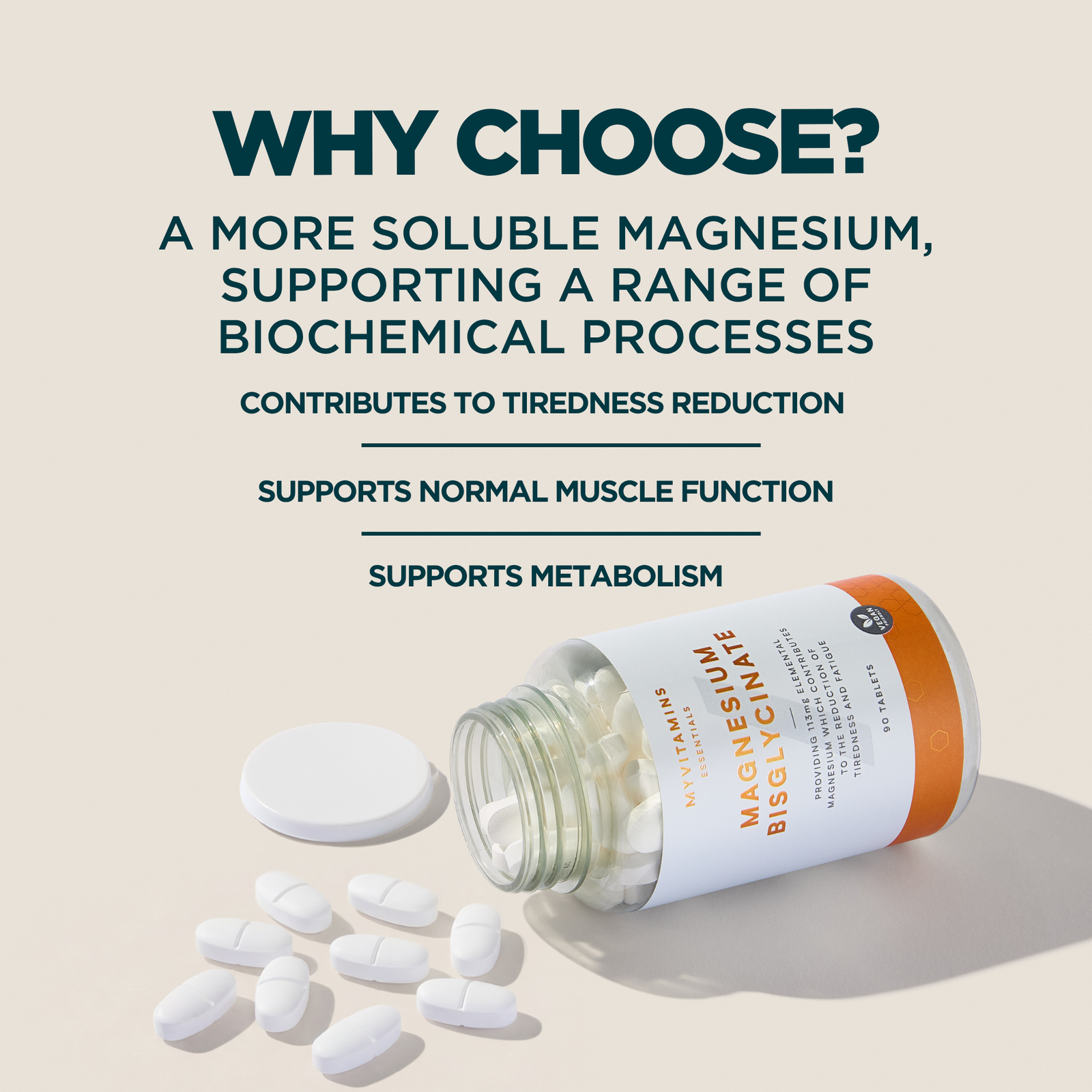 Myprotein 1000mg Magnesium Bisglycinate Tablets​ - 90servings
