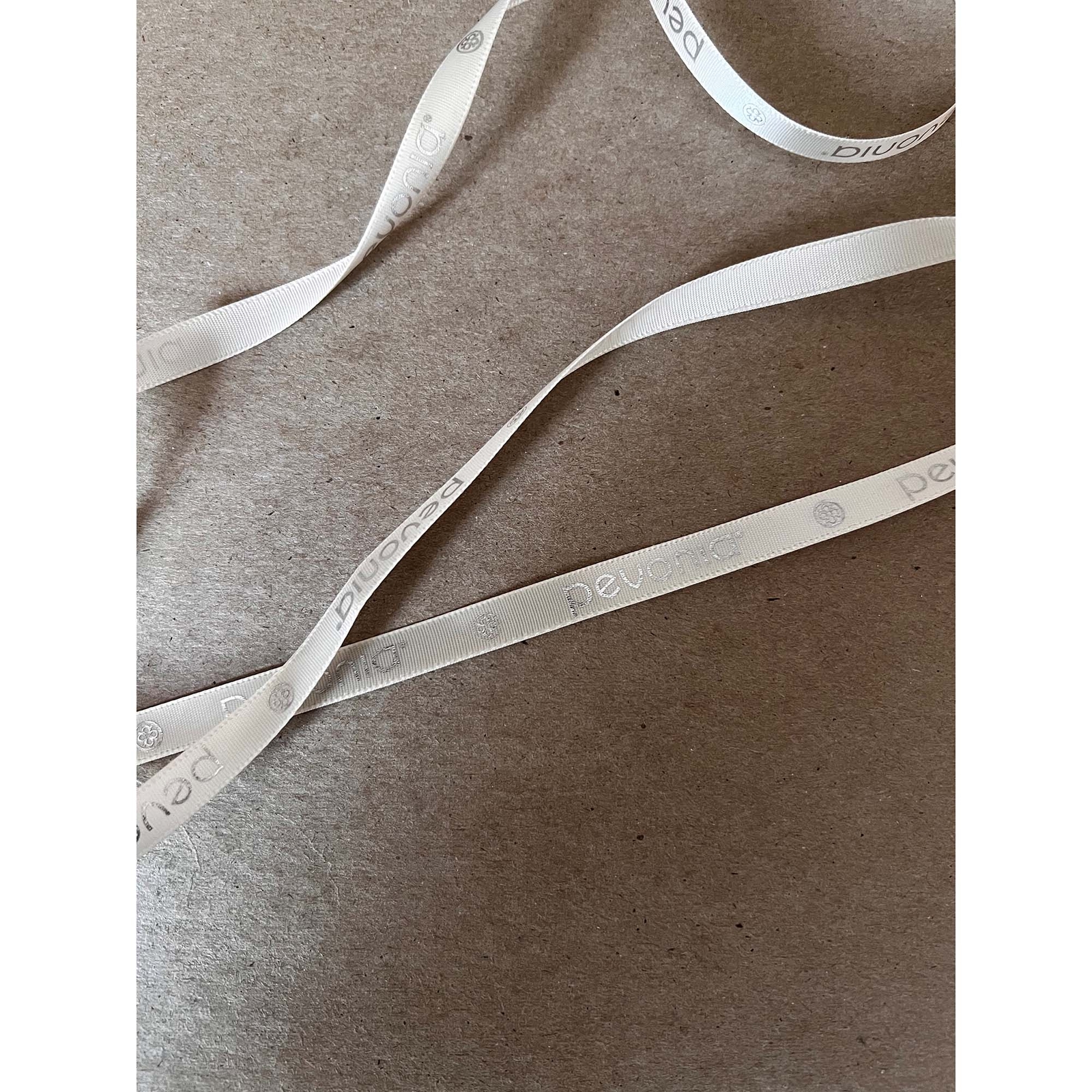 Pevonia Branded Ribbon - Ivory