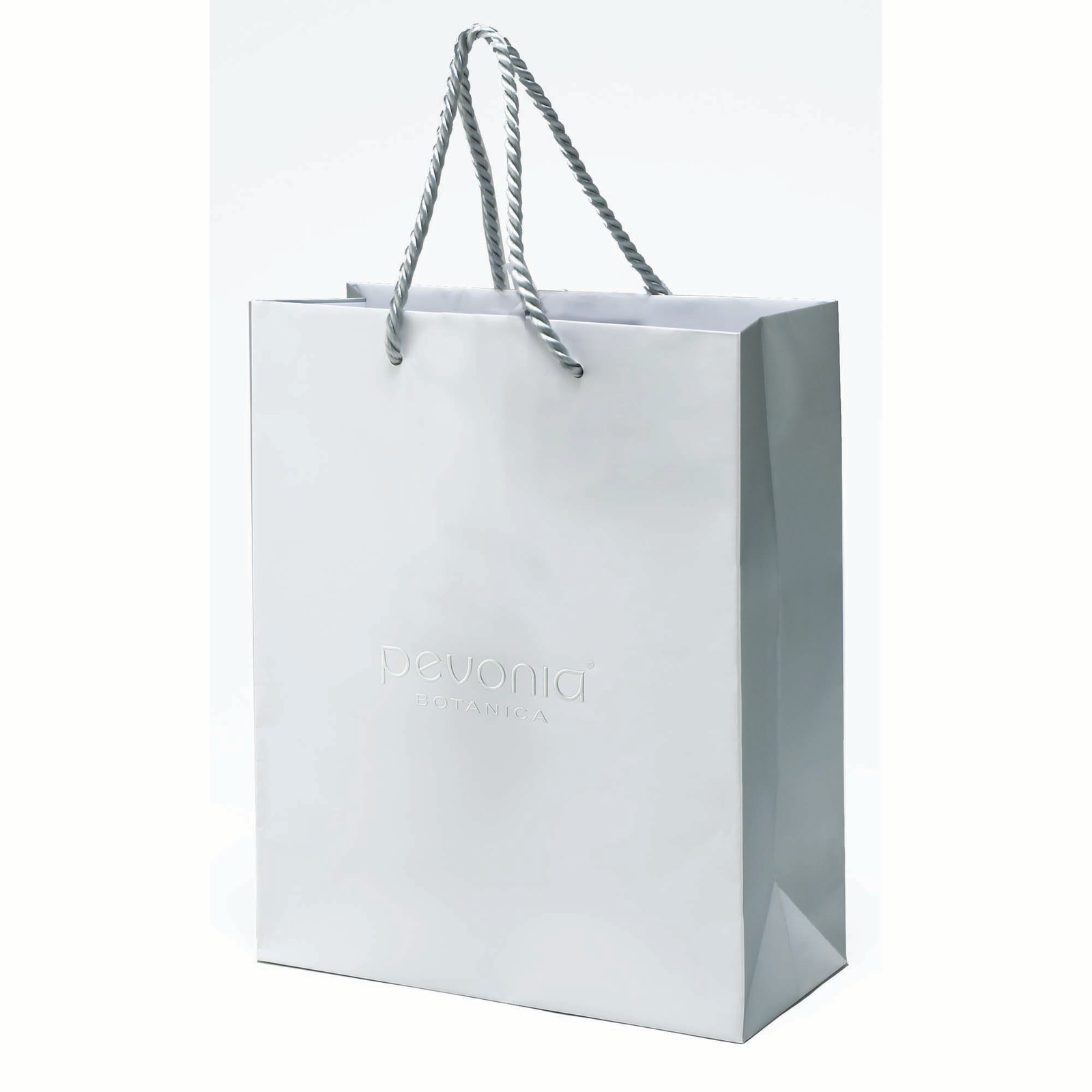 Pevonia White Gift Bag (Silver Handles)