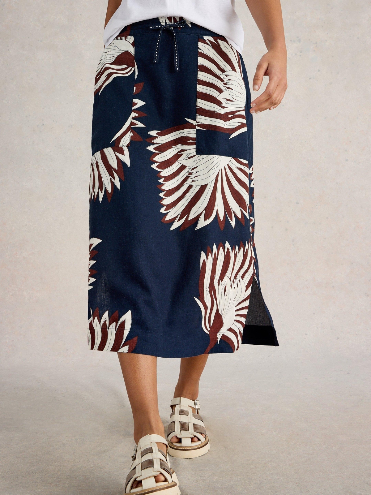 Rock Elle aus Leinenmischung - 34/R